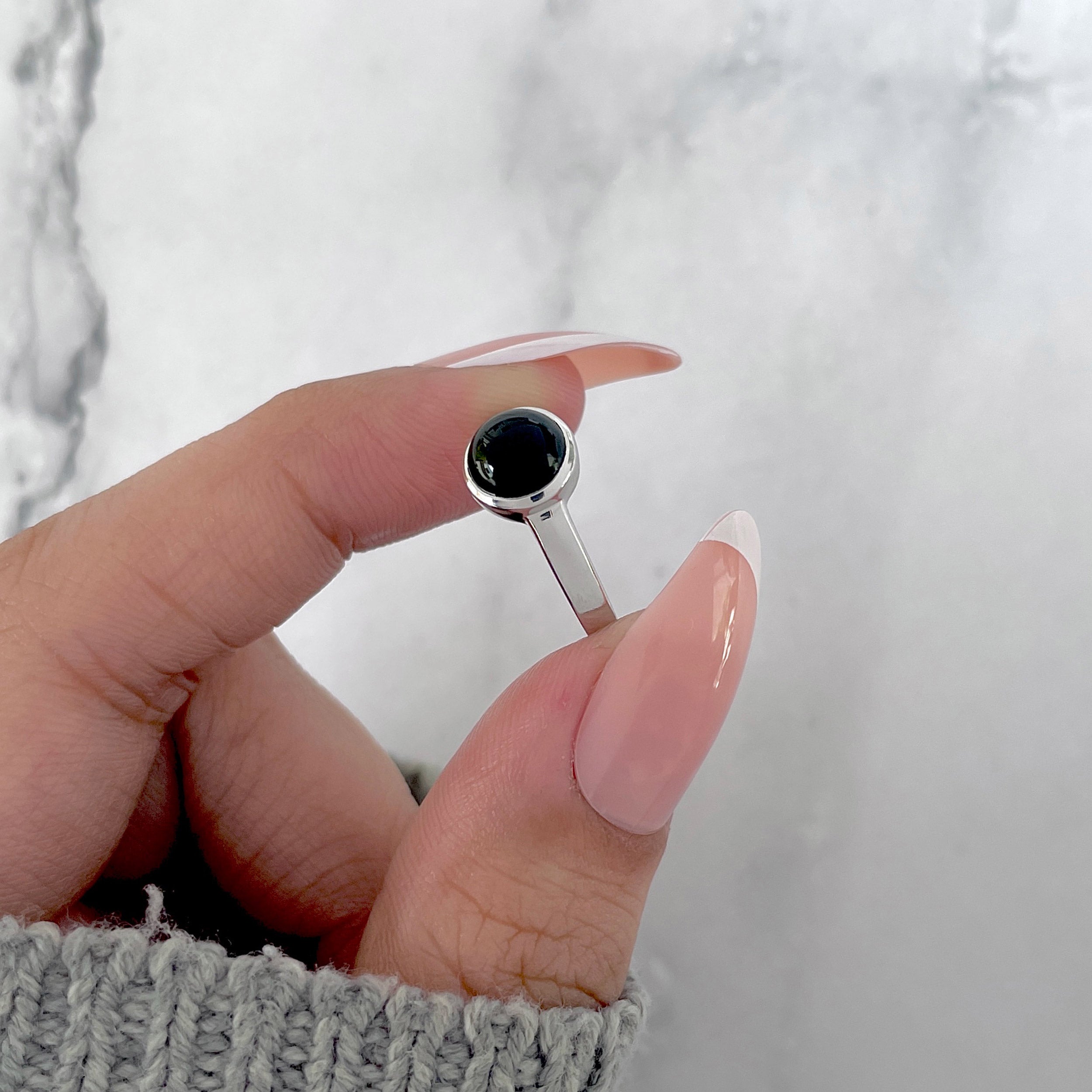 Black Onyx Ring-(BOX-SR-1821.)