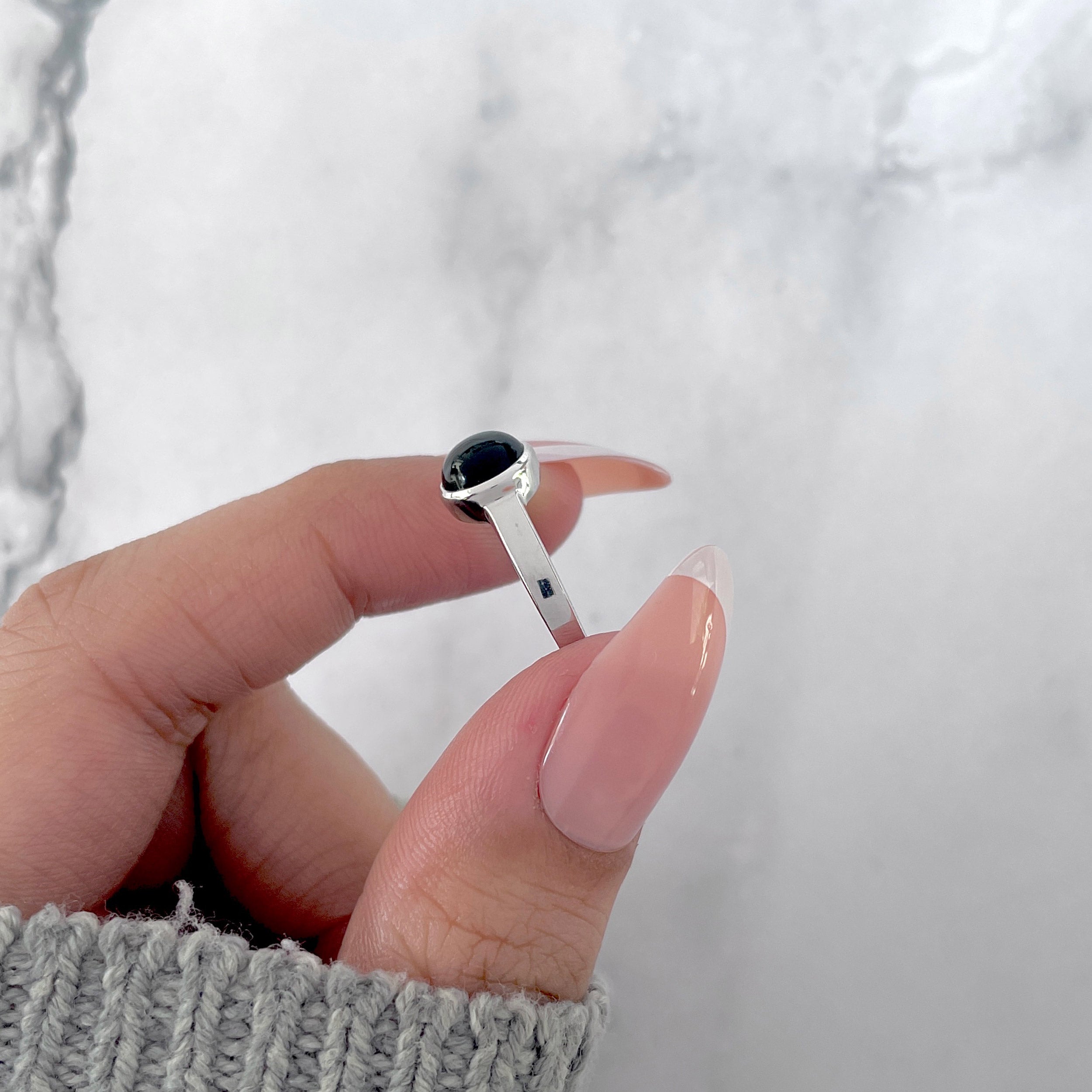 Black Onyx Ring-(BOX-SR-1821.)