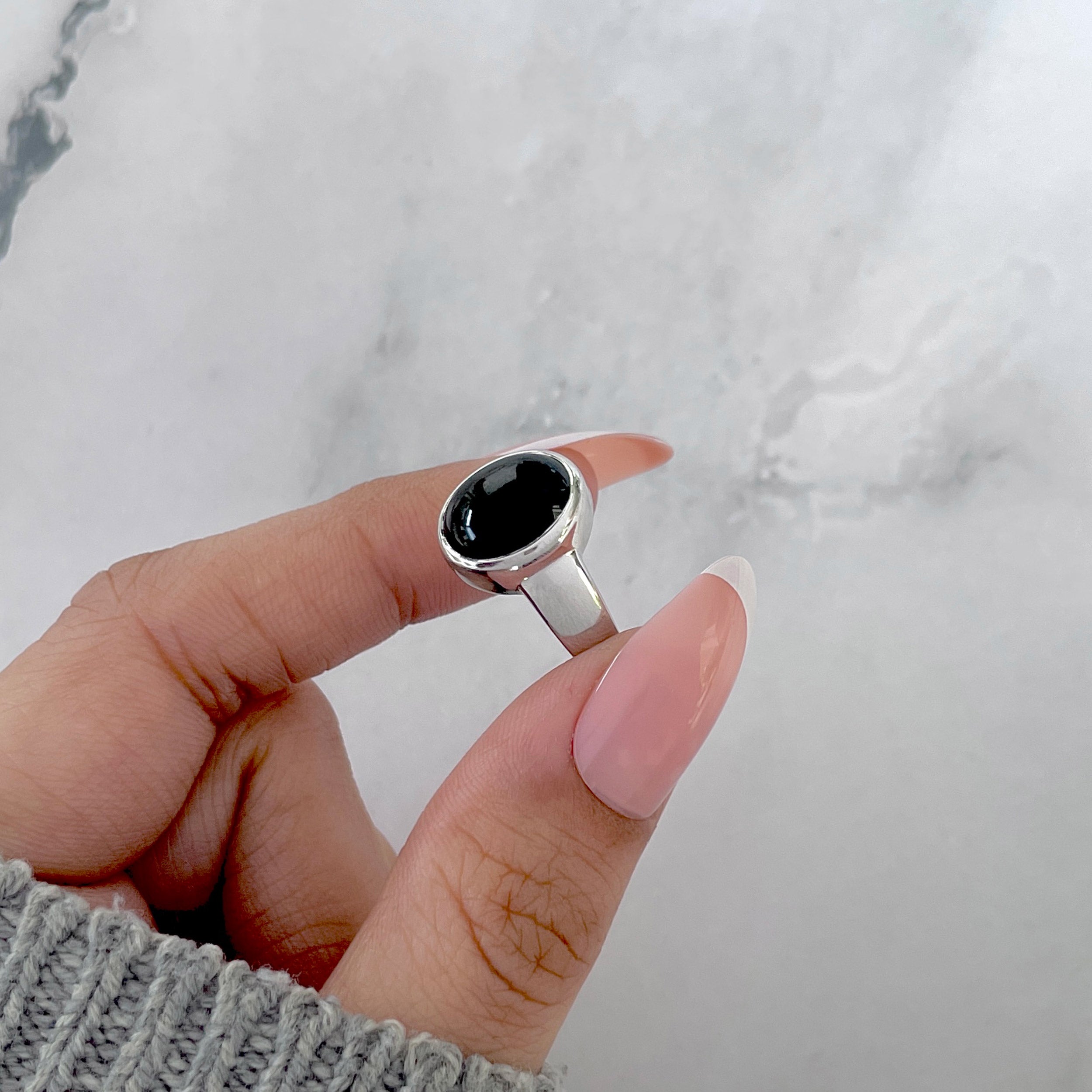 Black Onyx Ring-(BOX-SR-2132.)