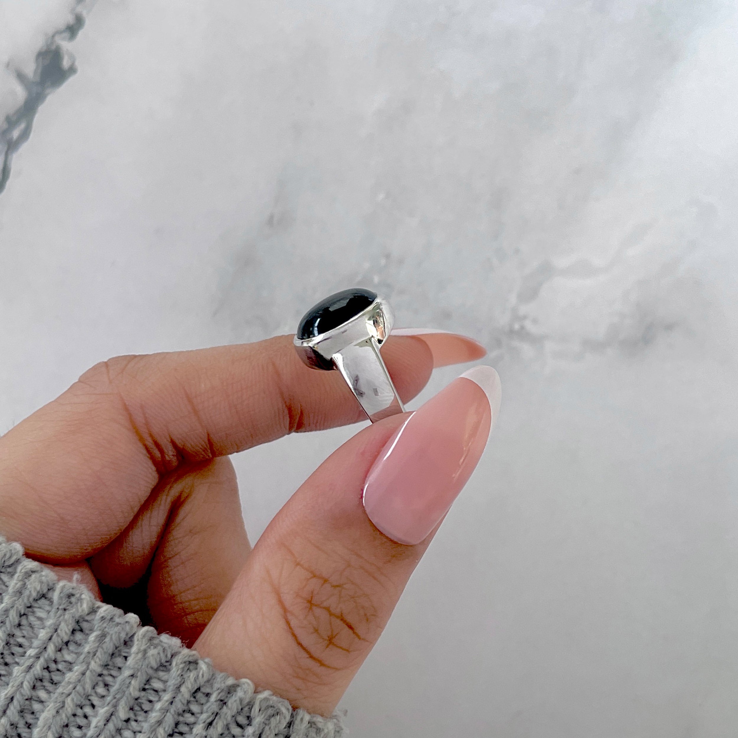 Black Onyx Ring-(BOX-SR-2132.)