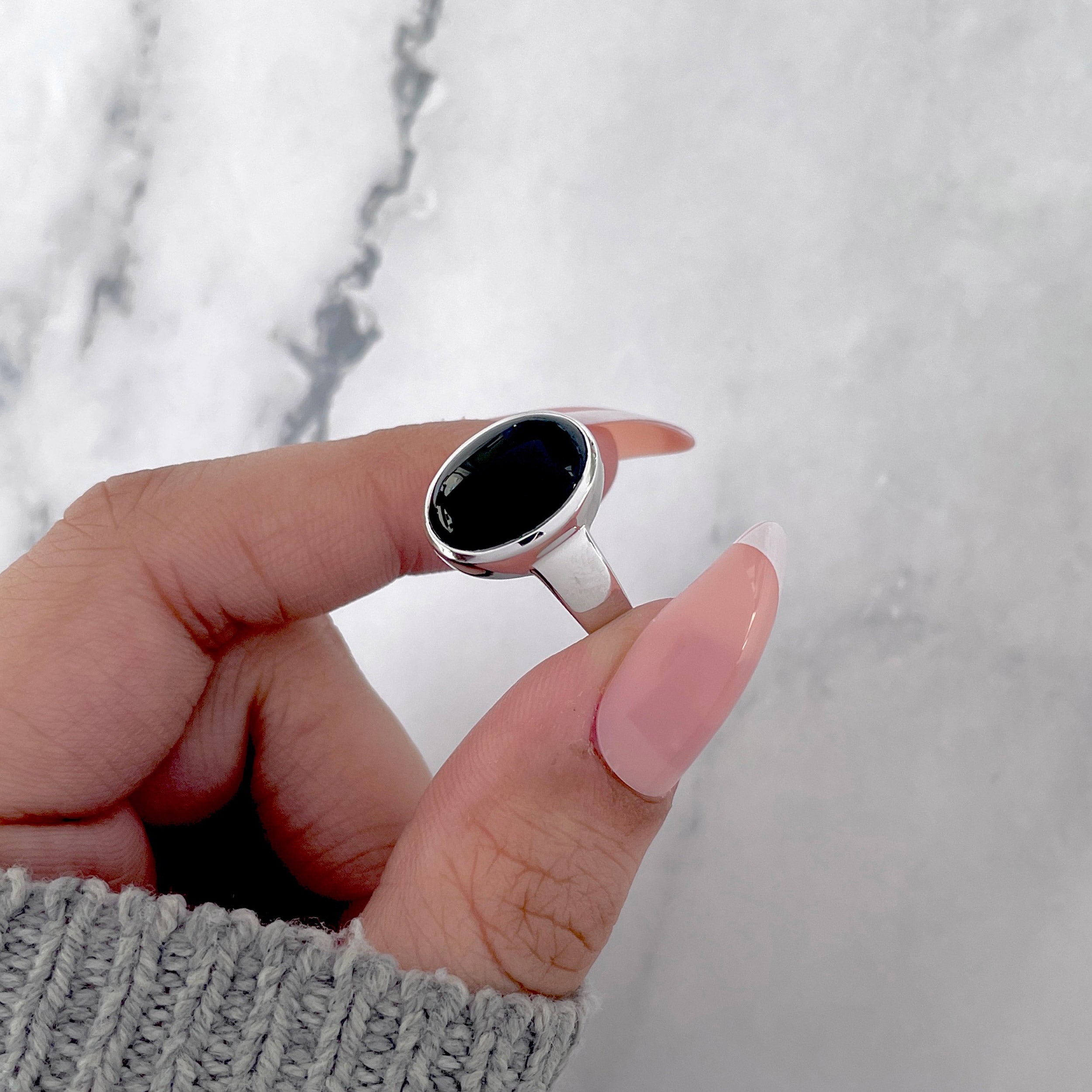 Black Onyx Ring-(BOX-SR-2173.)
