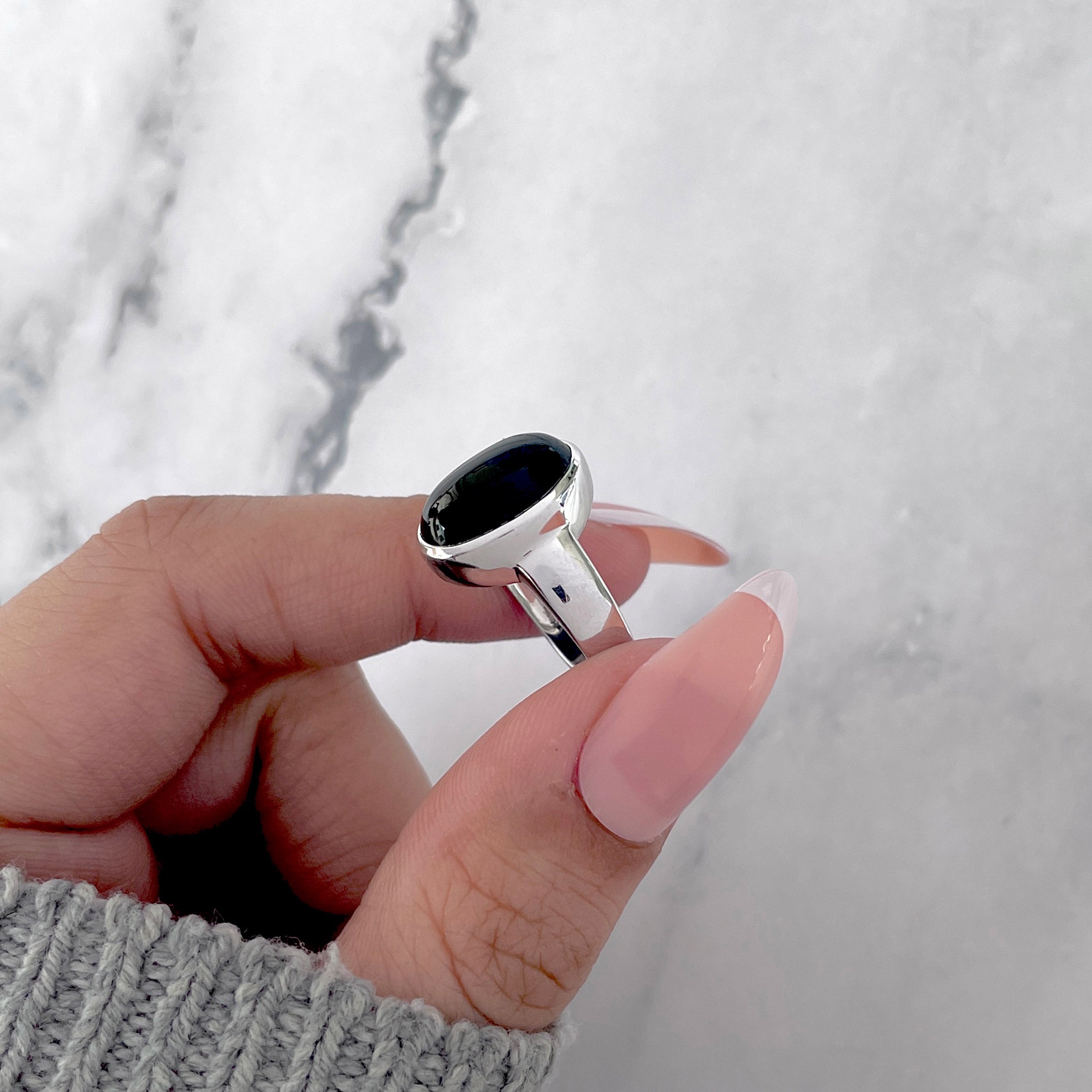 Black Onyx Ring-(BOX-SR-2173.)