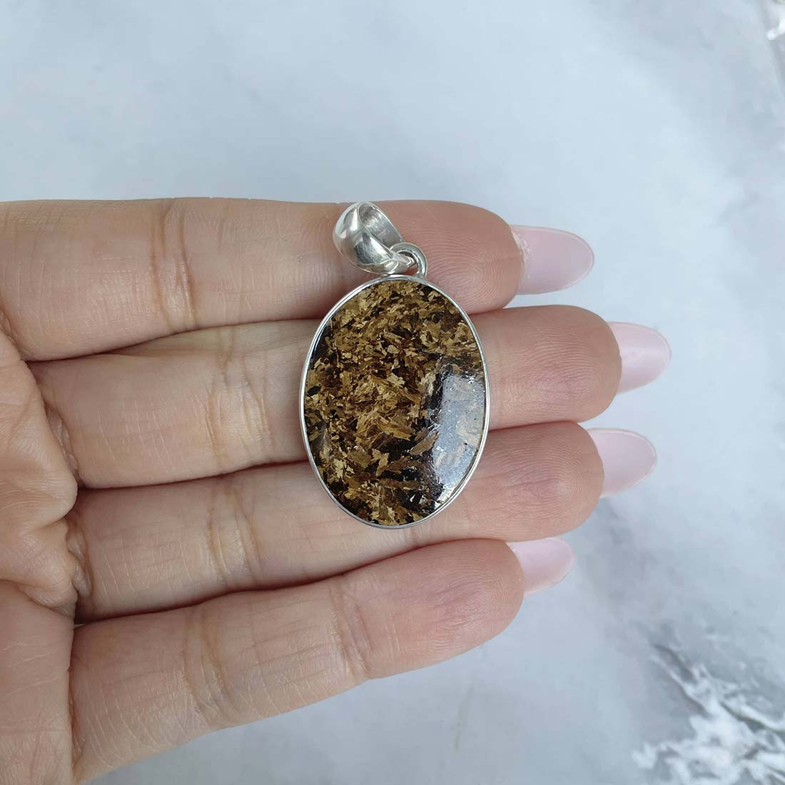 Bronzite Pendant-(BRZ-P-1.)