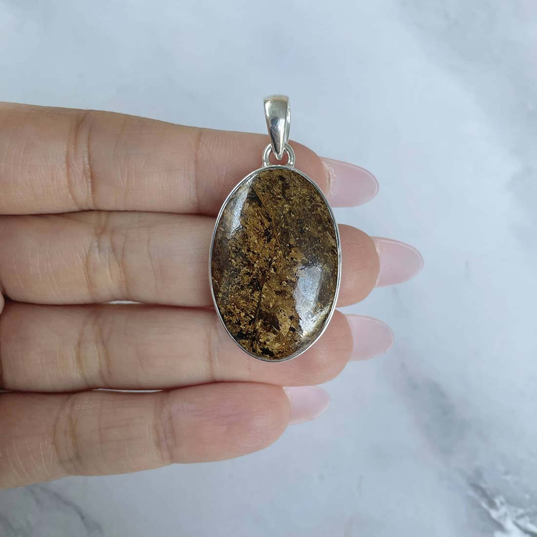 Bronzite Pendant-(BRZ-P-11.)