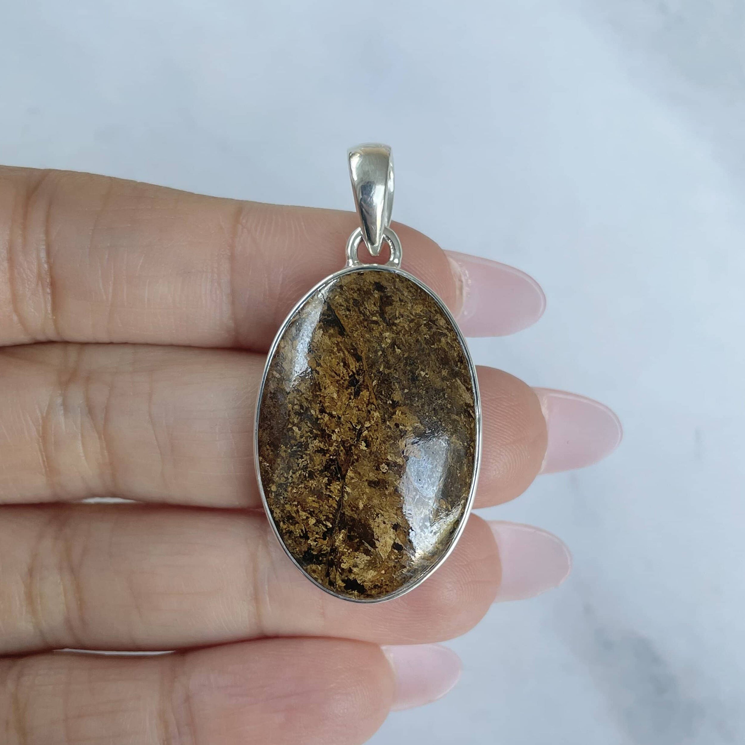 Bronzite Pendant-(BRZ-P-11.)