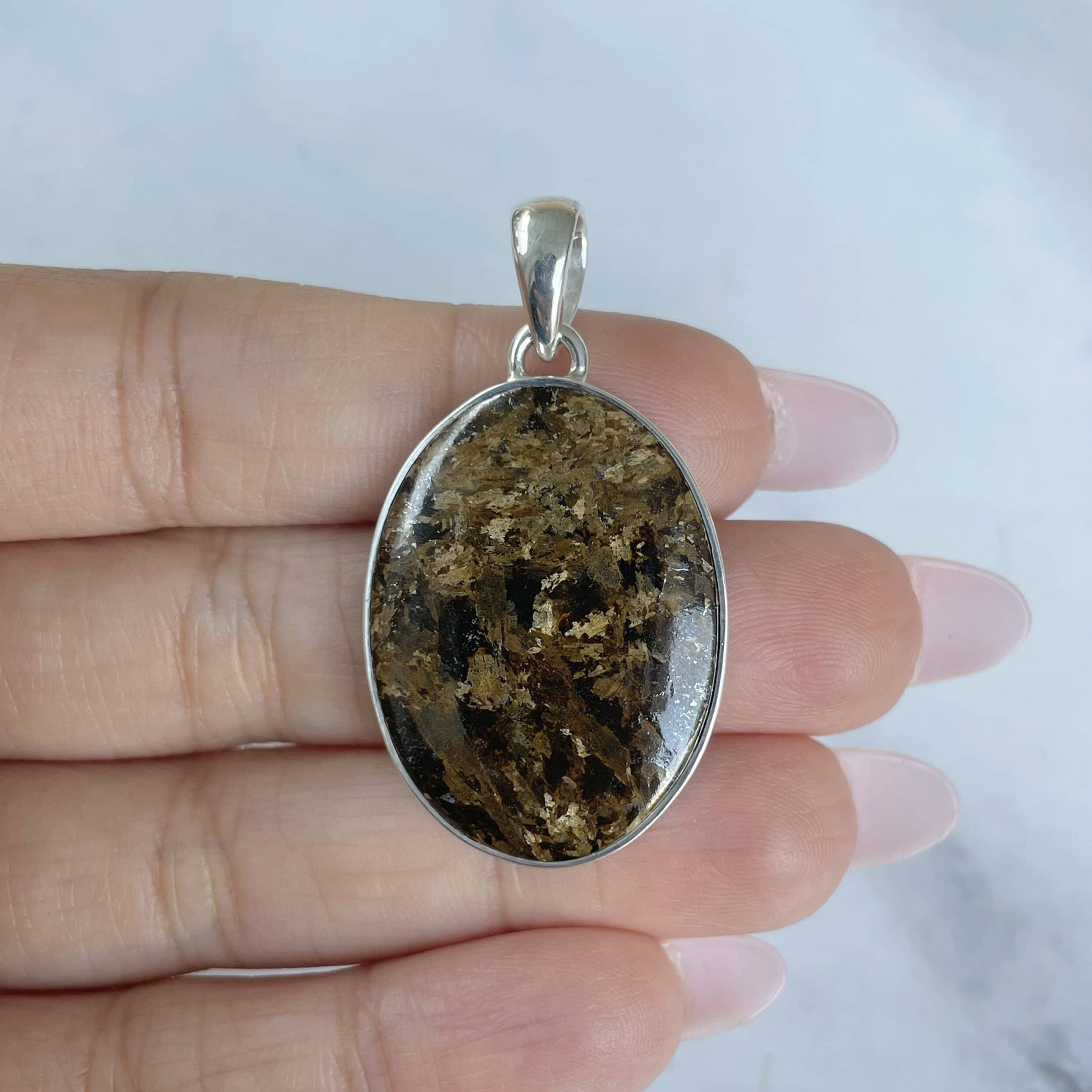 Bronzite Pendant-(BRZ-P-12.)