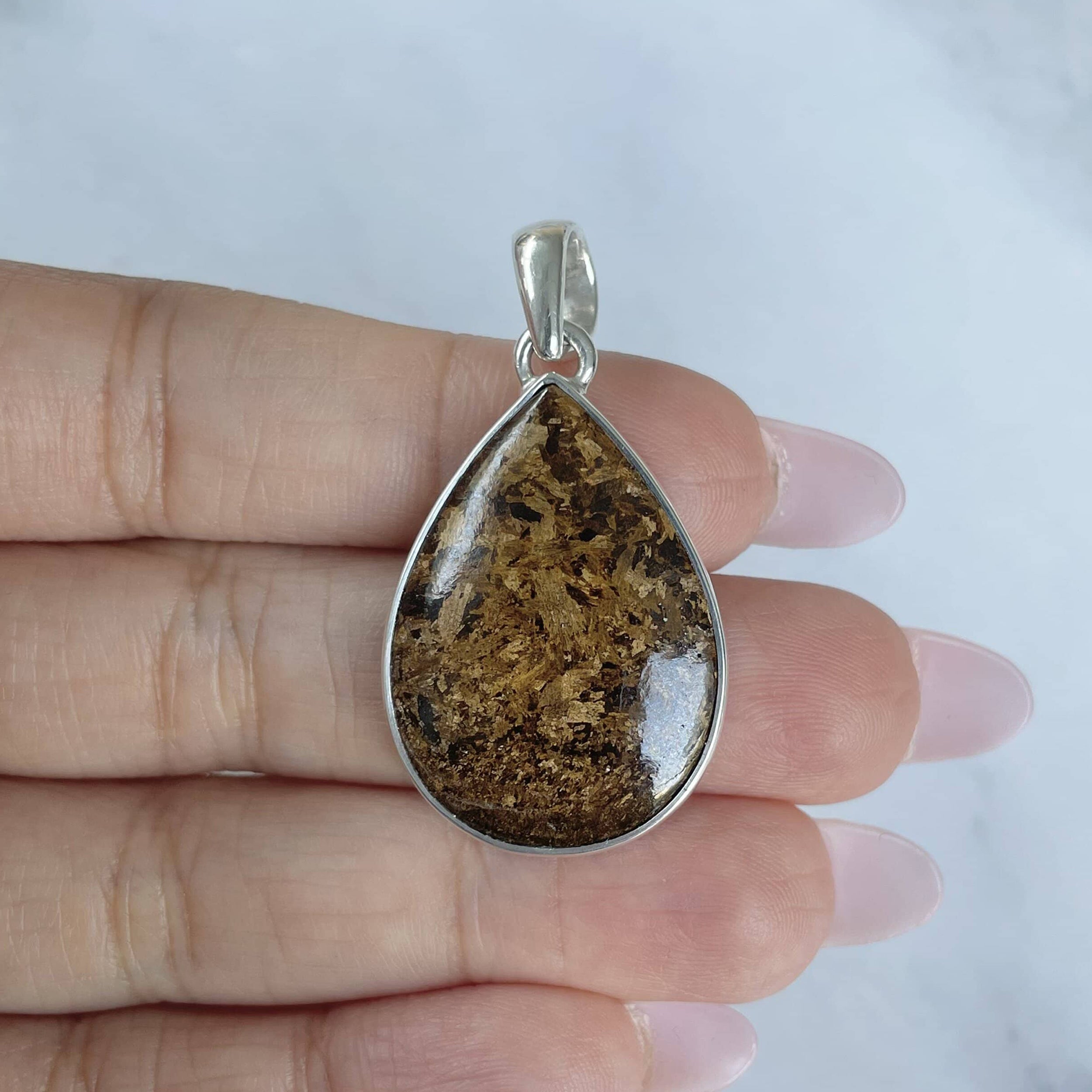Bronzite Pendant-(BRZ-P-13.)