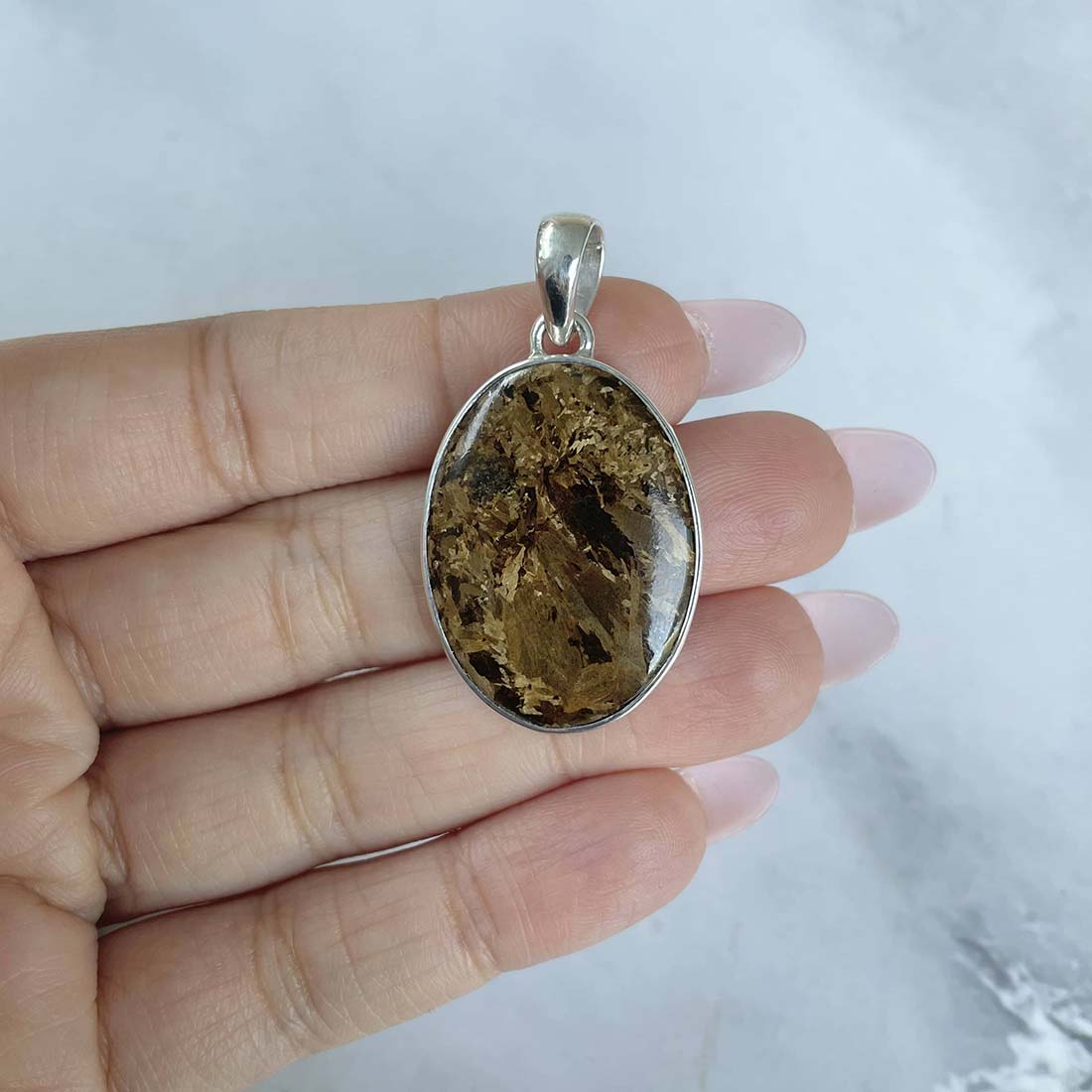 Bronzite Pendant-(BRZ-P-16.)