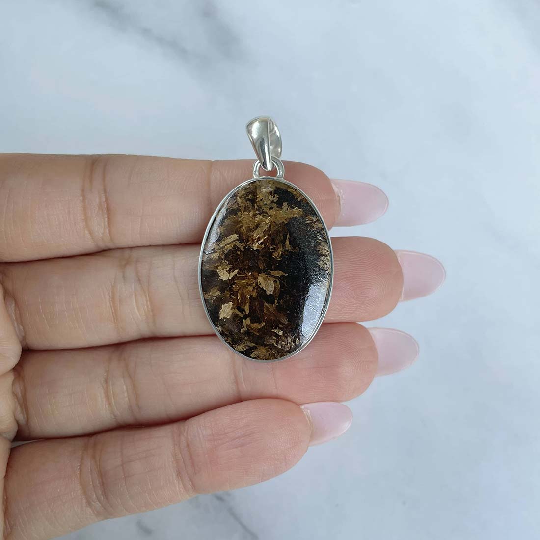 Bronzite Pendant-(BRZ-P-26.)