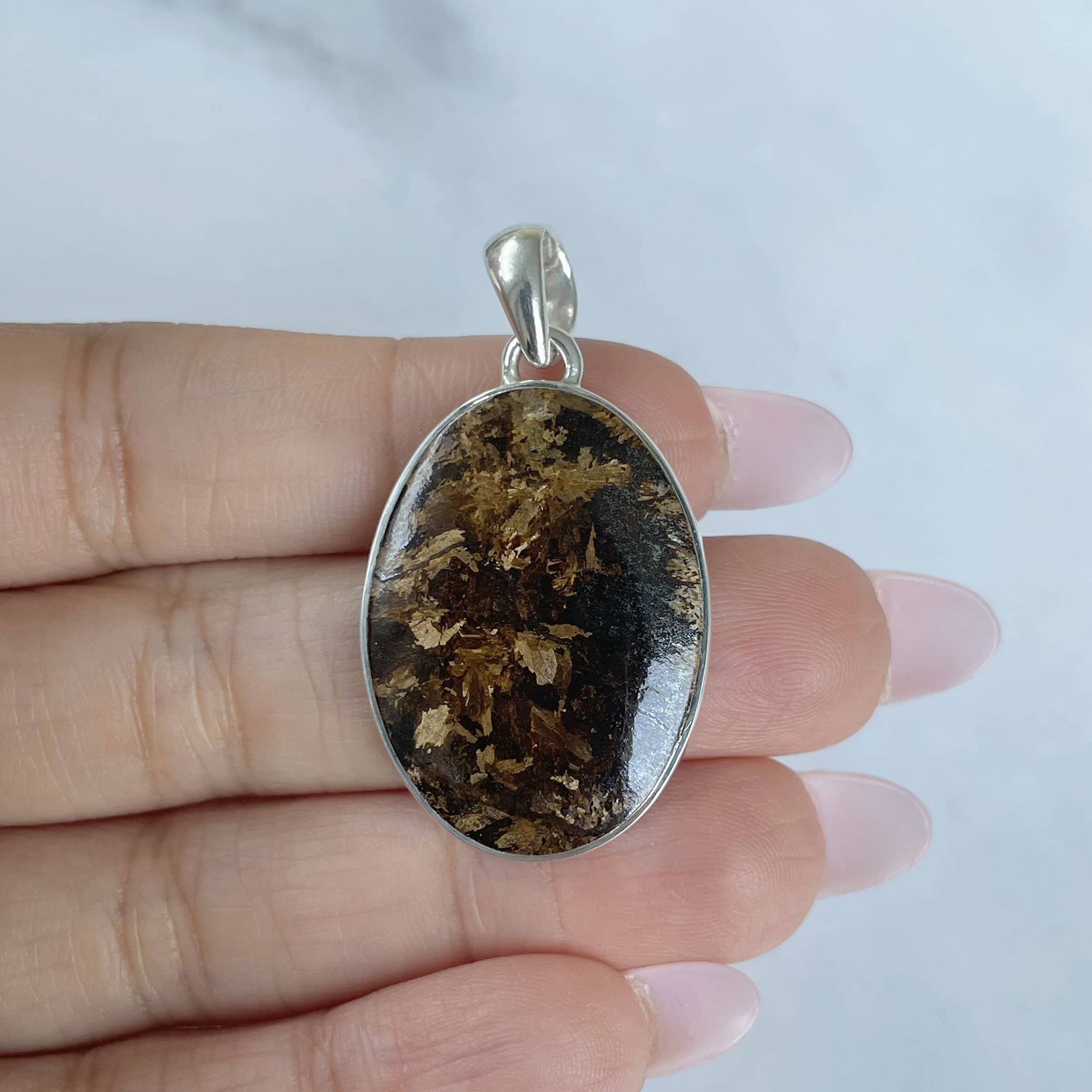 Bronzite Pendant-(BRZ-P-26.)