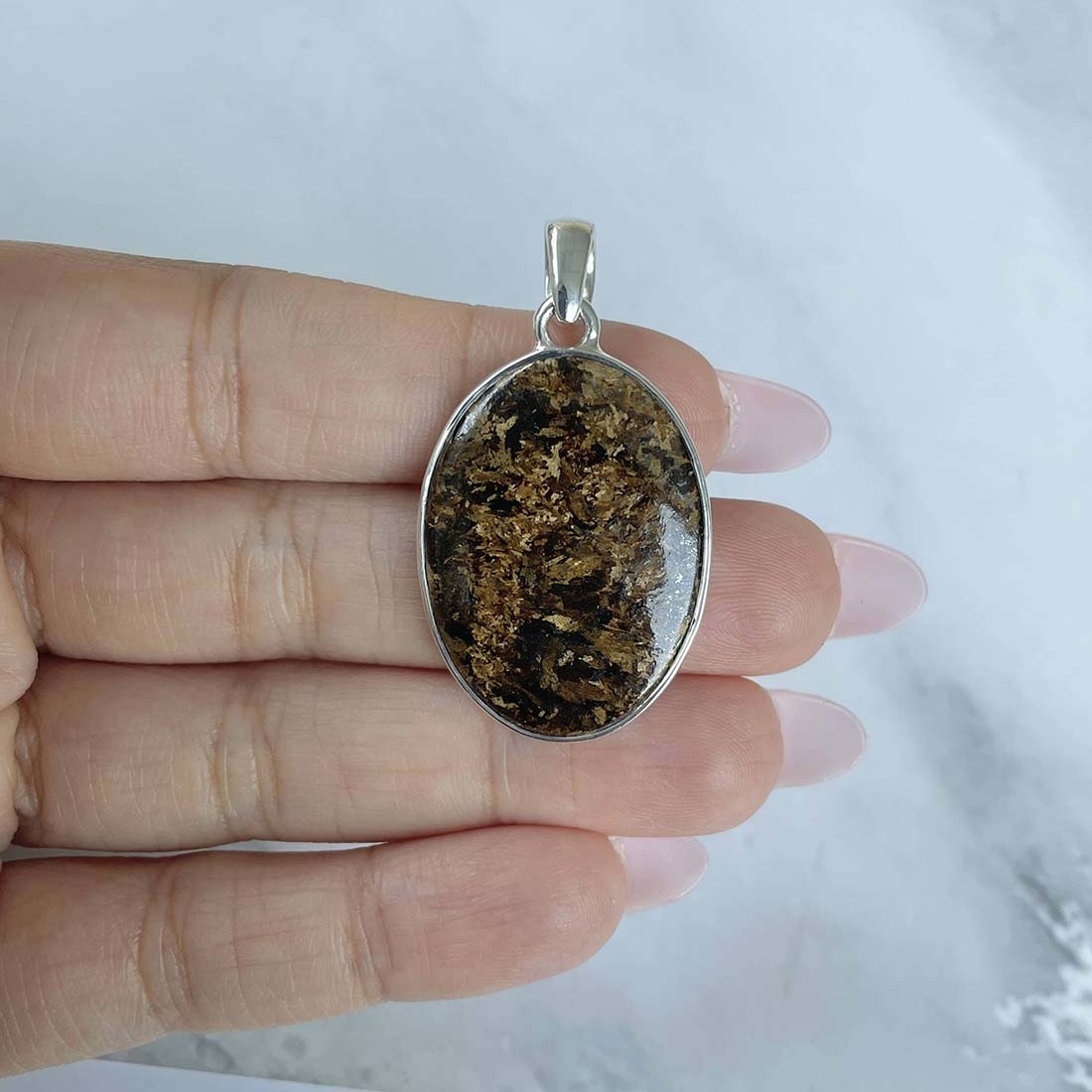 Bronzite Pendant-(BRZ-P-6.)