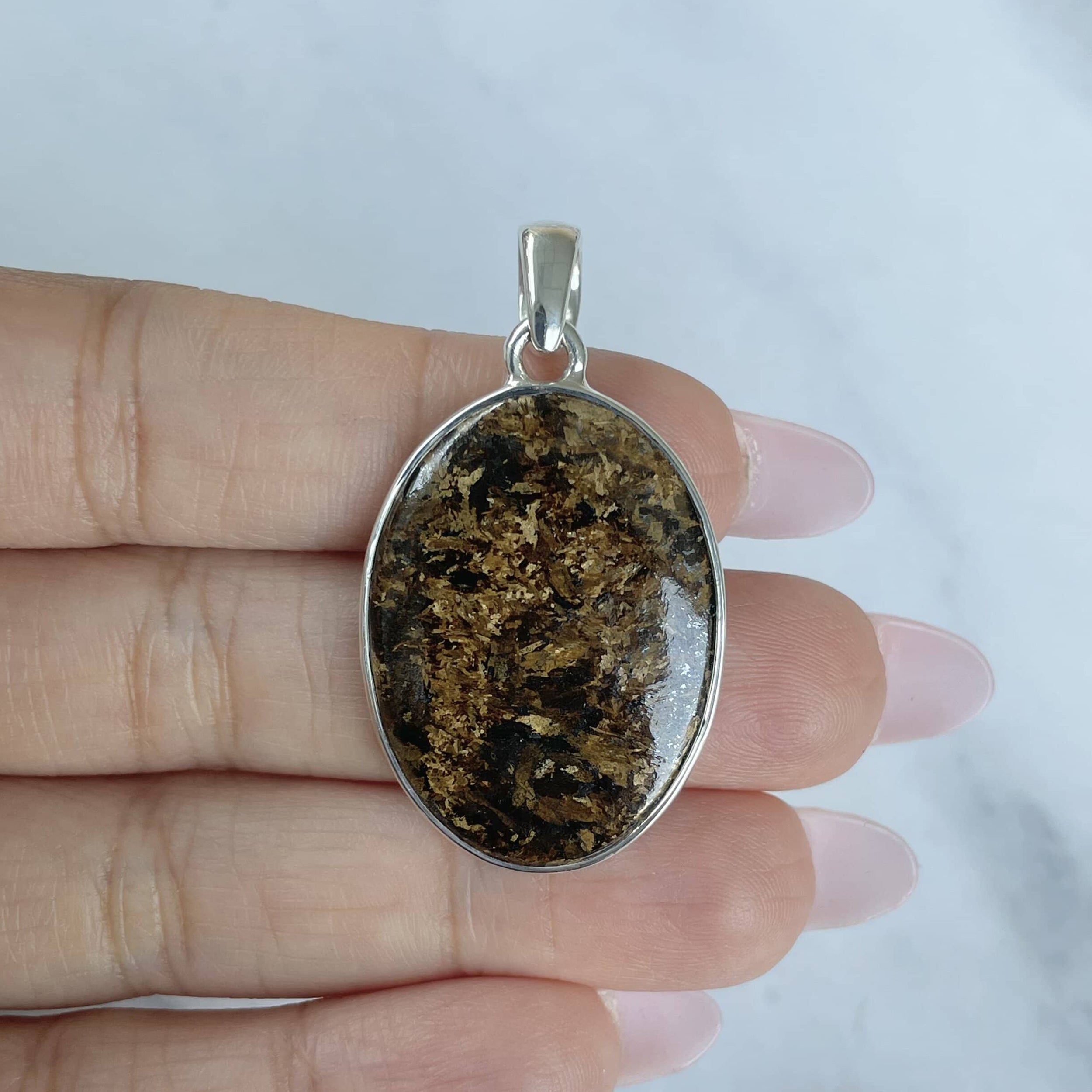 Bronzite Pendant-(BRZ-P-6.)