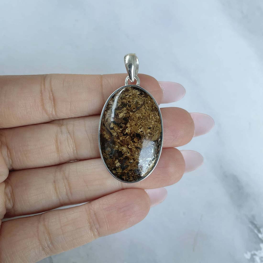 Bronzite Pendant-(BRZ-P-7.)
