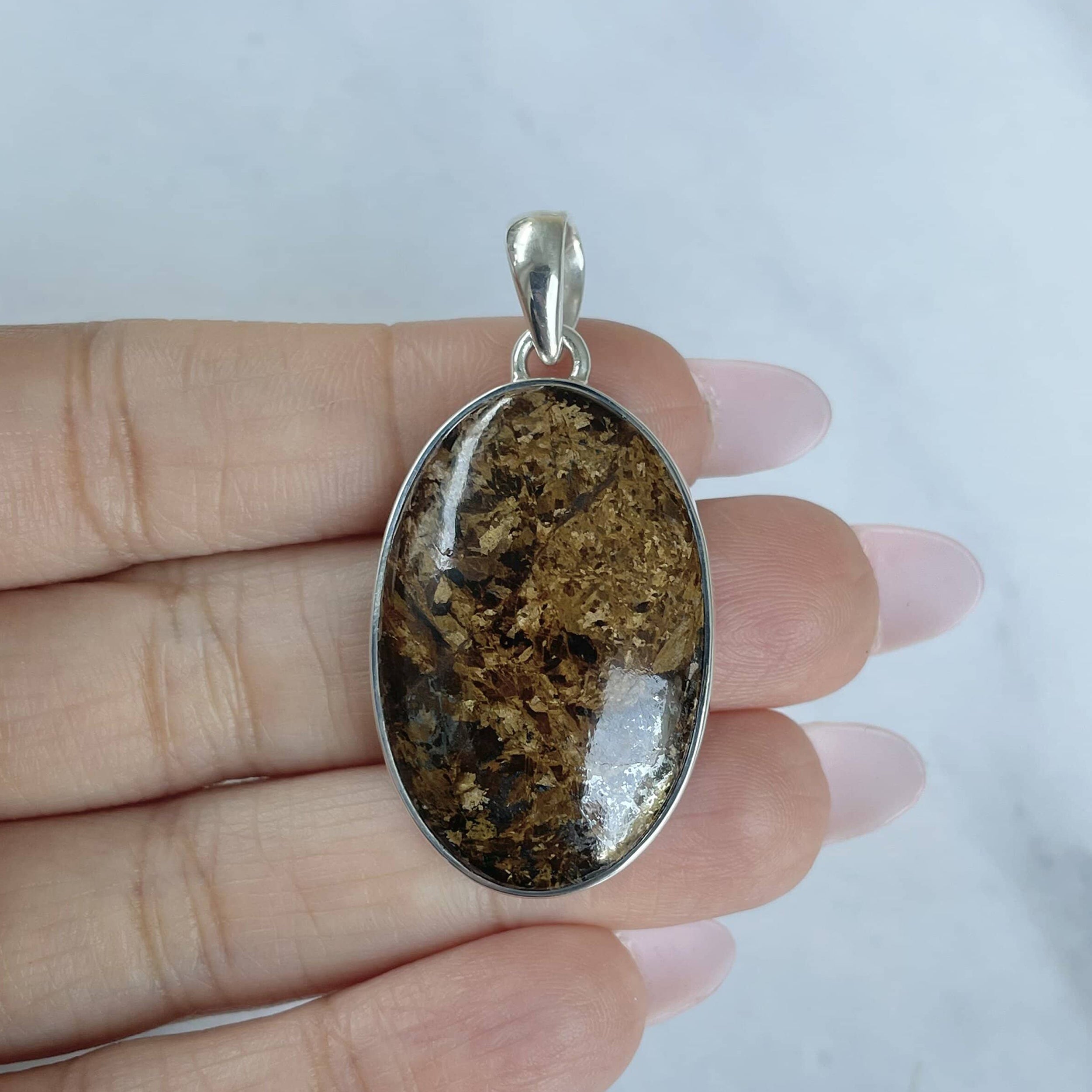 Bronzite Pendant-(BRZ-P-7.)