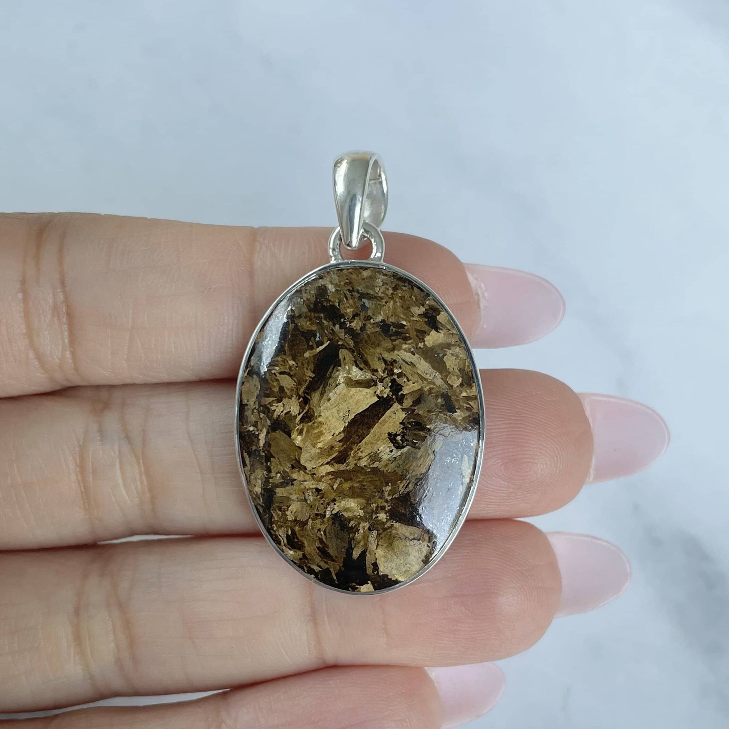 Bronzite Pendant-(BRZ-P-9.)