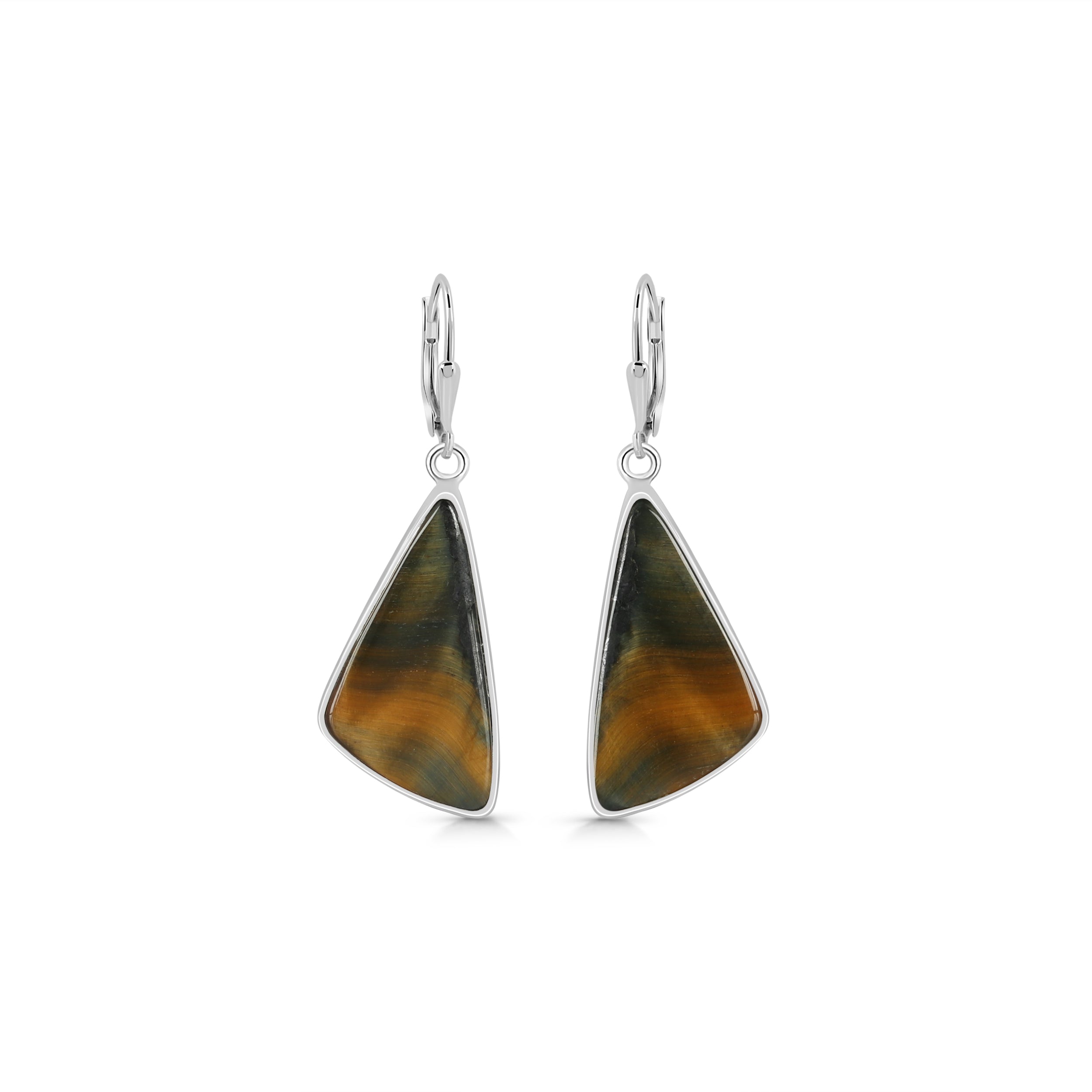 Blue Tiger Eye Earring-(BTE-E-15.)