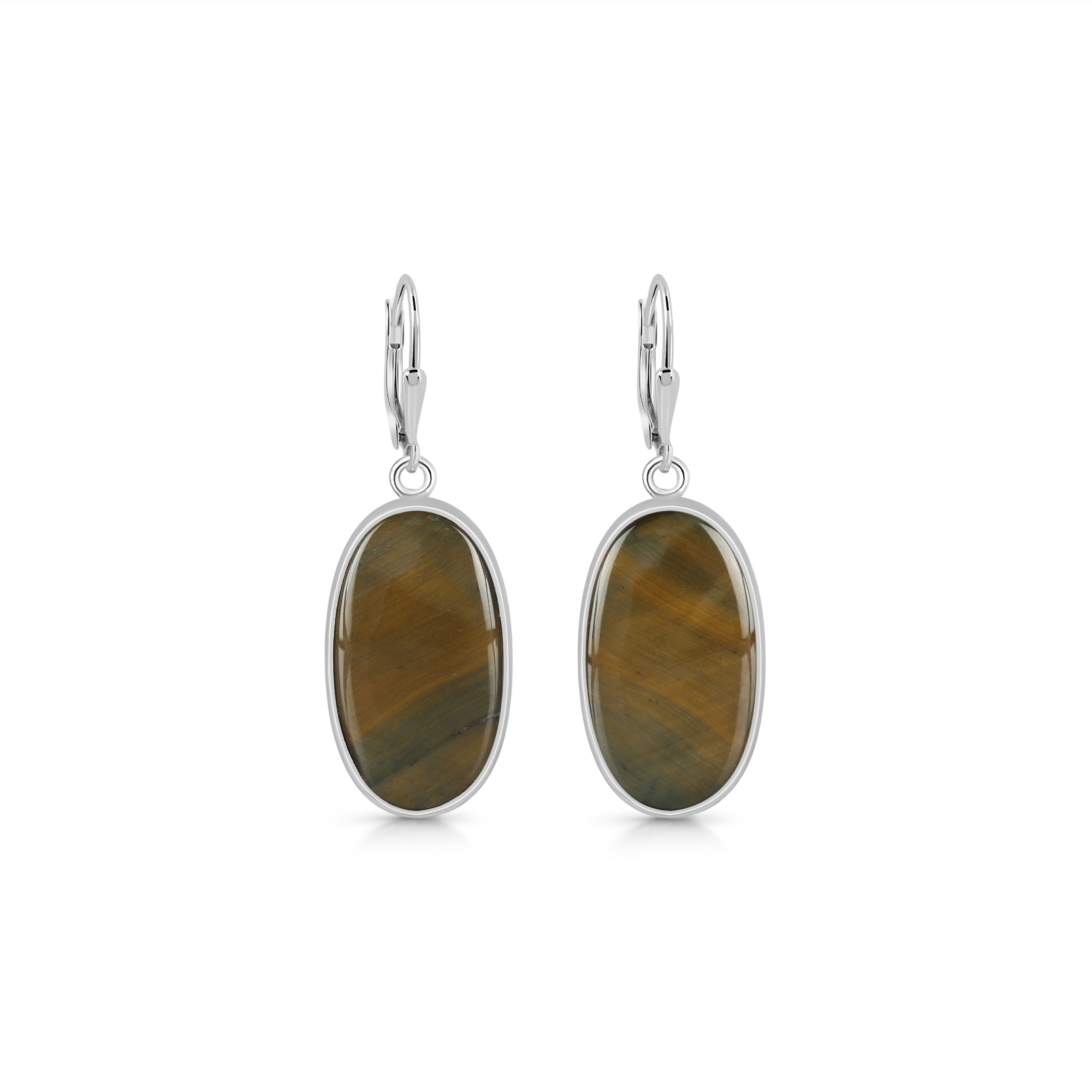 Blue Tiger Eye Earring-(BTE-E-21.)