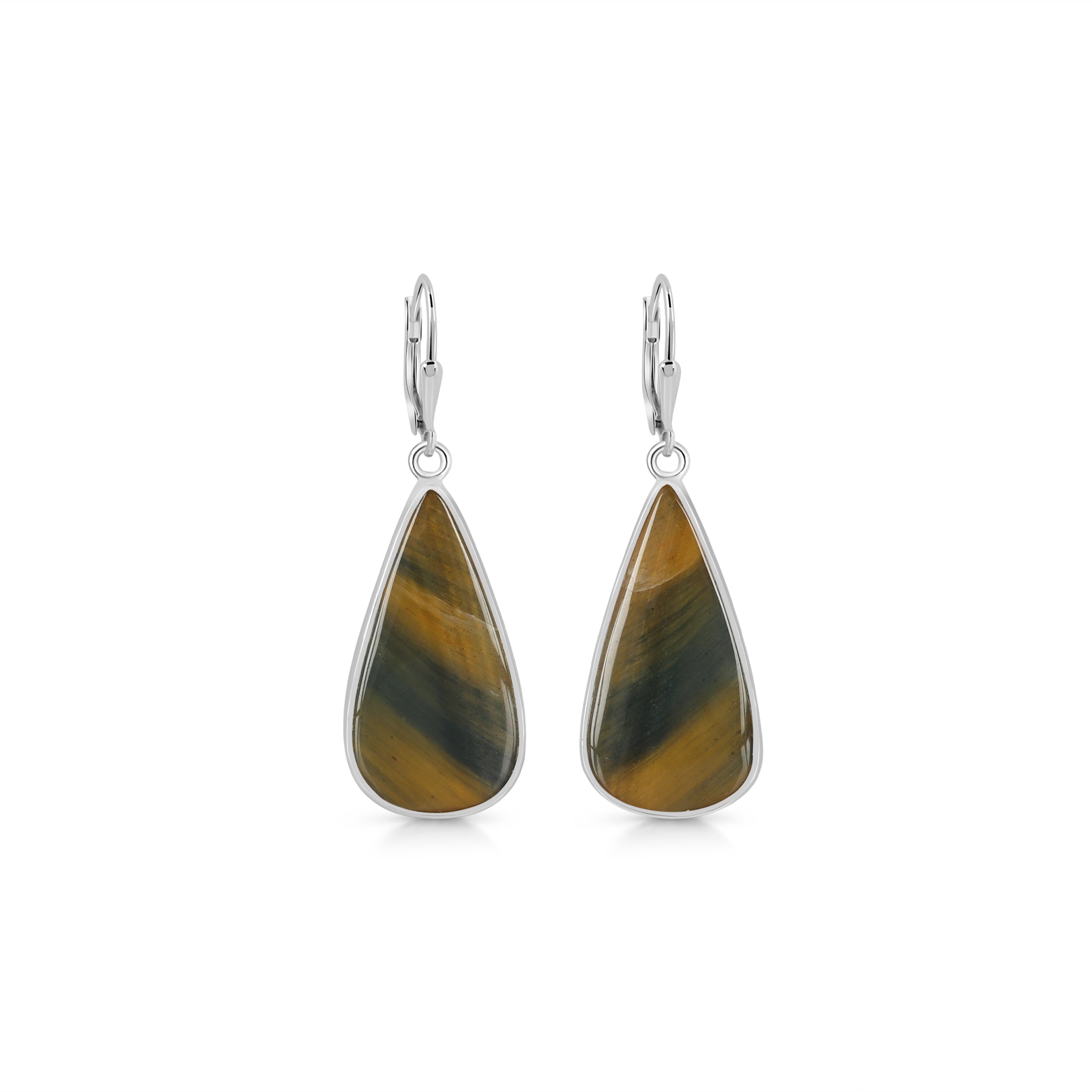 Blue Tiger Eye Earring-(BTE-E-23.)