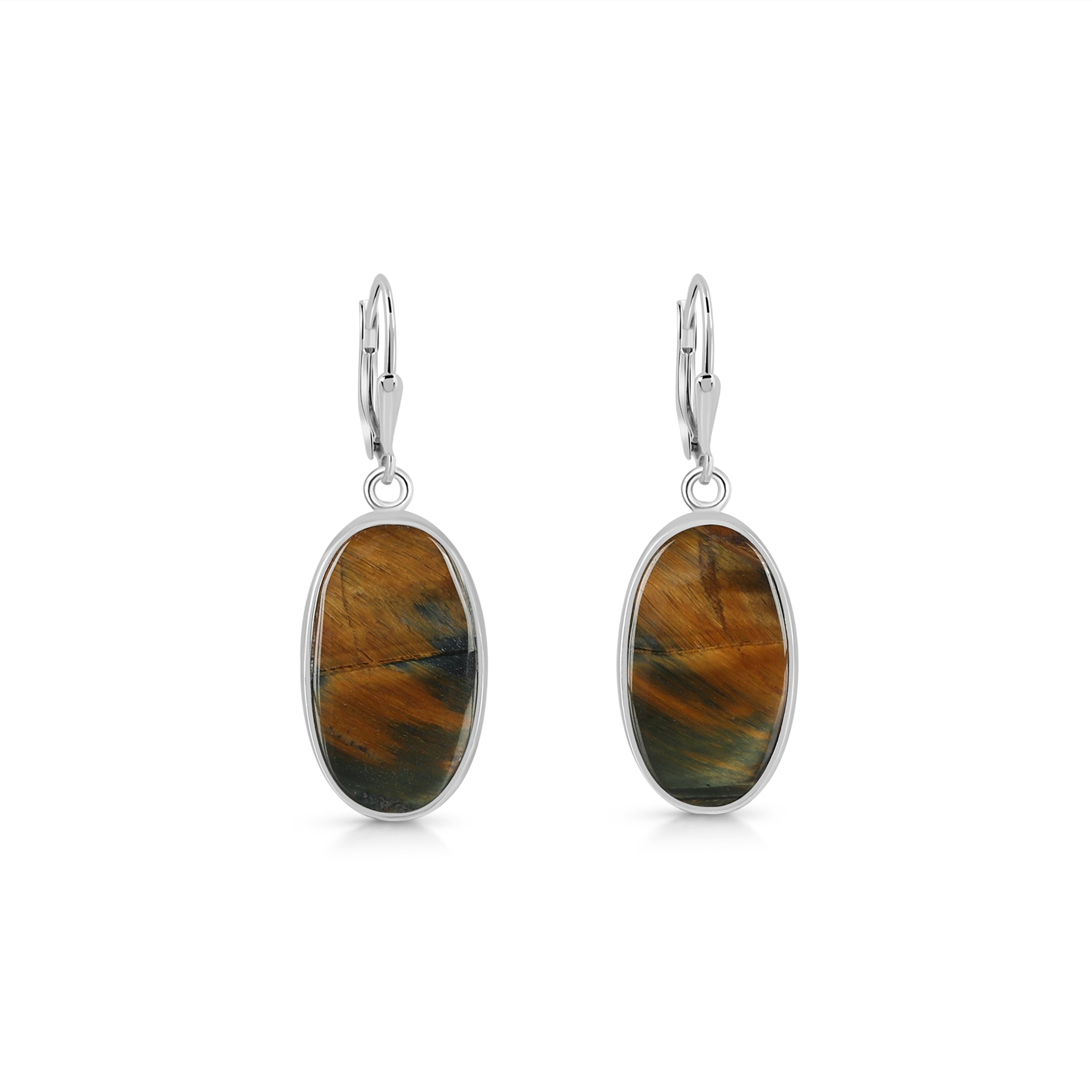 Blue Tiger Eye Earring-(BTE-E-8.)