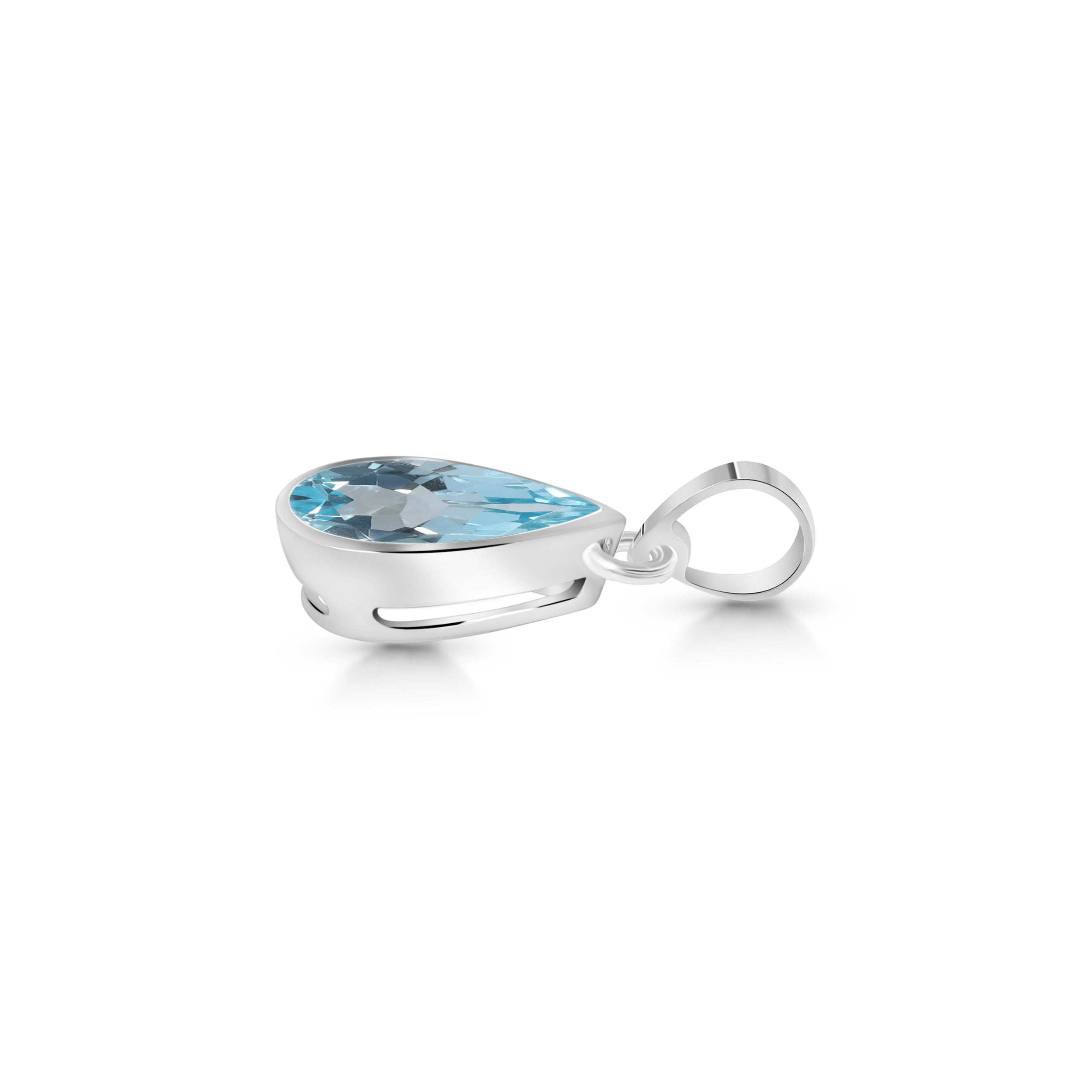 Blue Topaz Pendant-(BTZ-SP-470.)