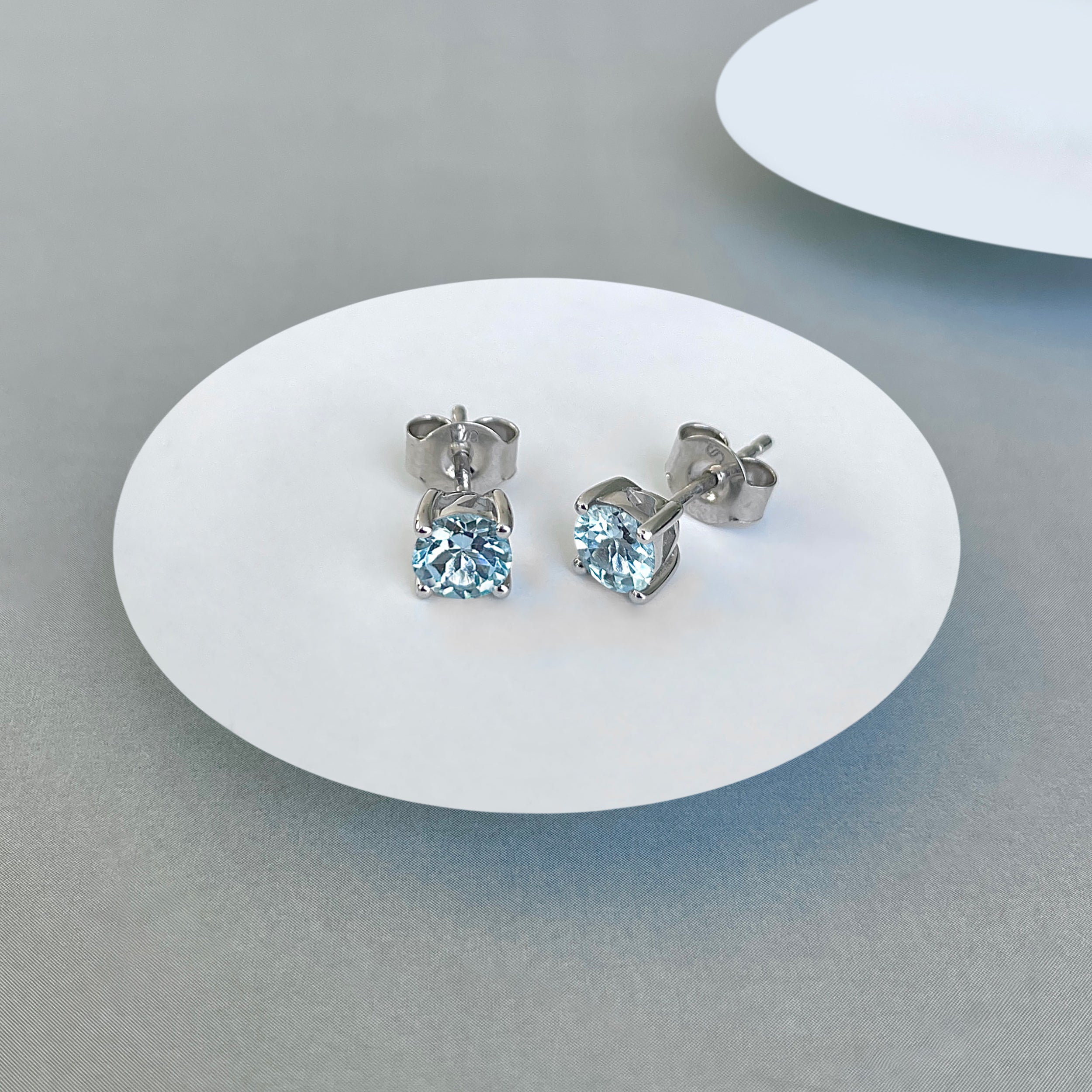 Blue Topaz Stud Earring-(BTZ-SE-1321.)