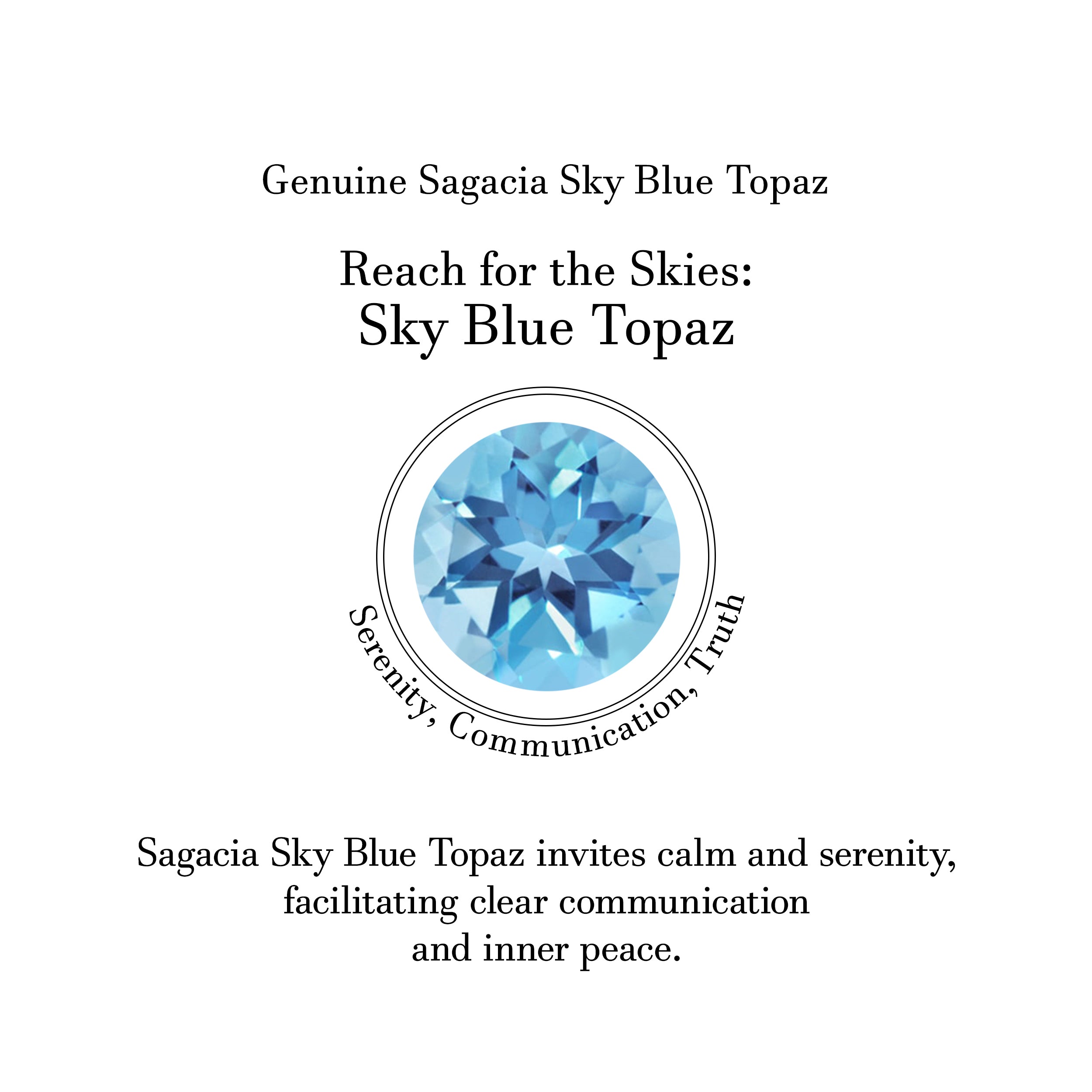 Blue Topaz & White Topaz Pendant-(BTZ-SP-958.)