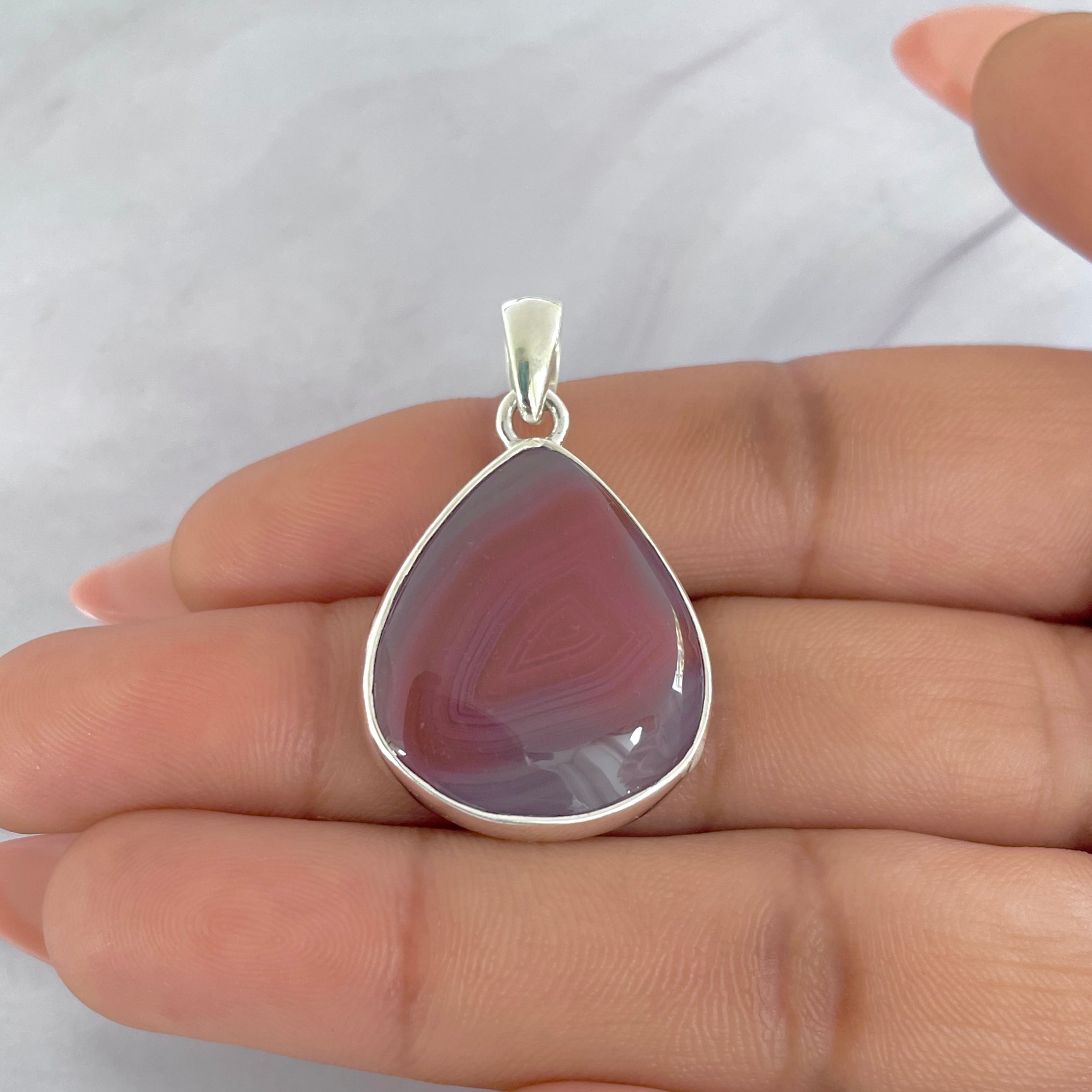 Botswana Agate Pendant-(BWA-P-10.)