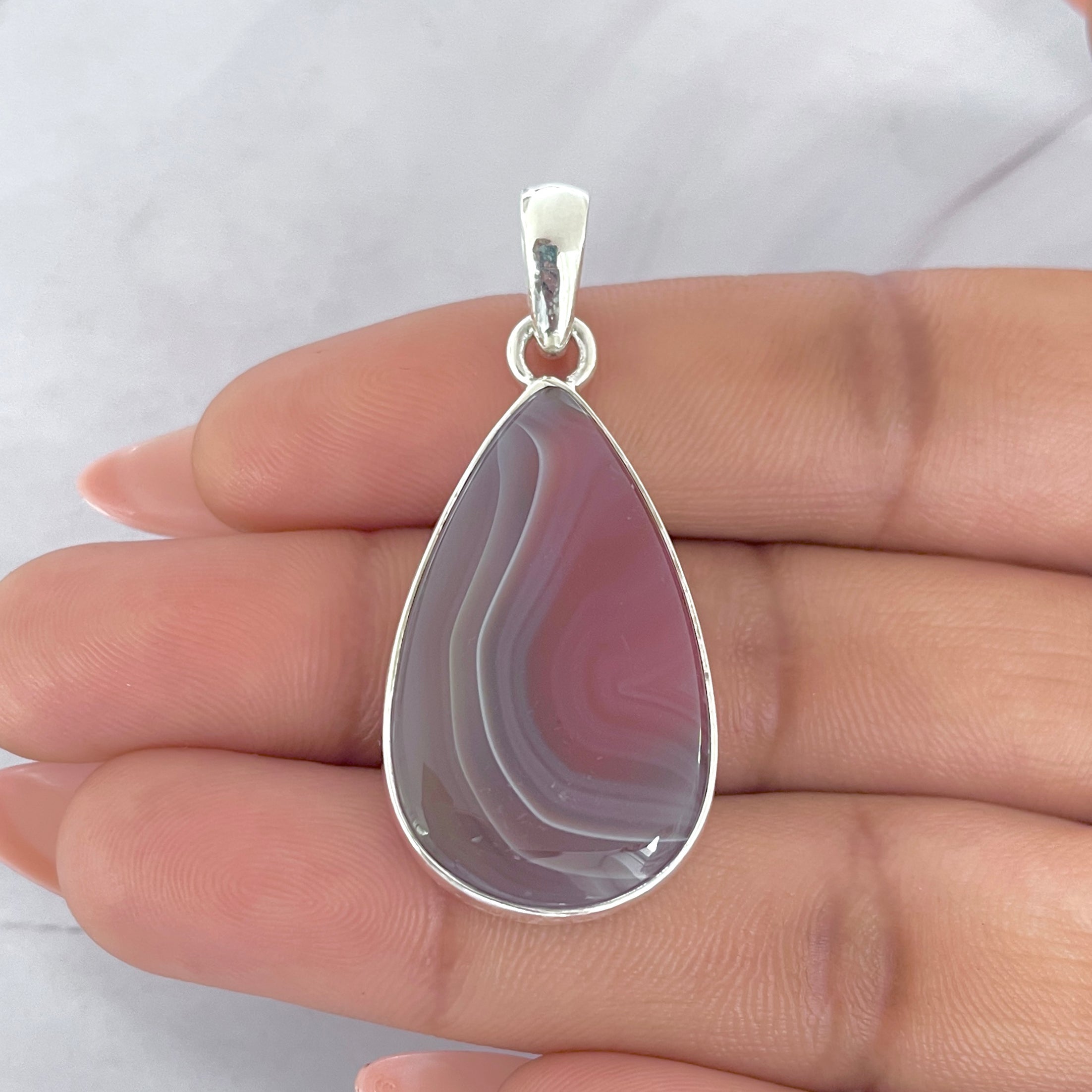 Botswana Agate Pendant-(BWA-P-11.)