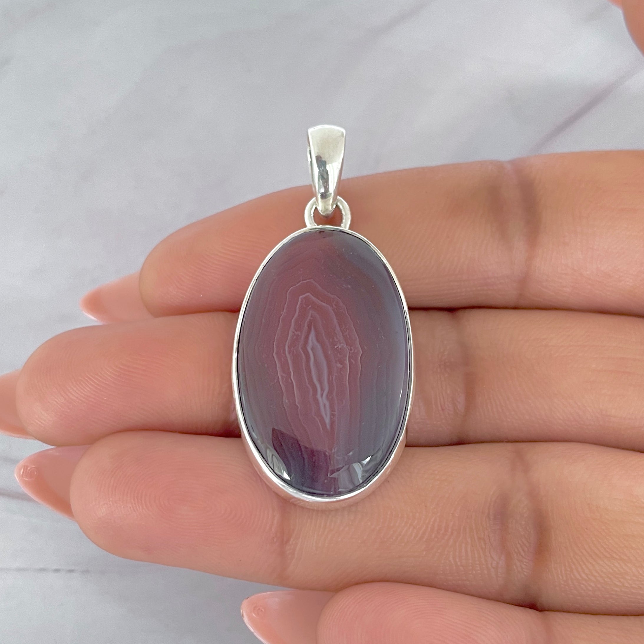 Botswana Agate Pendant-(BWA-P-13.)