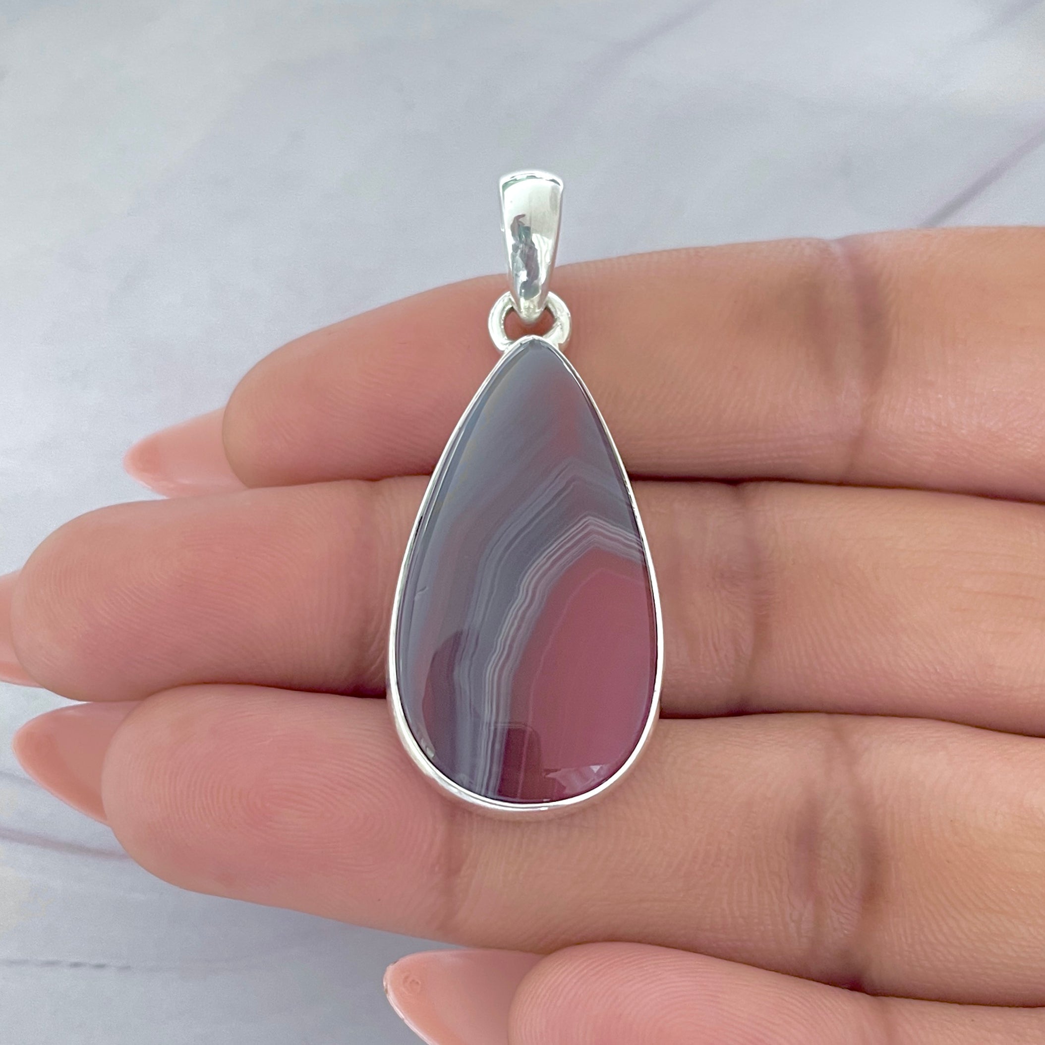 Botswana Agate Pendant-(BWA-P-19.)