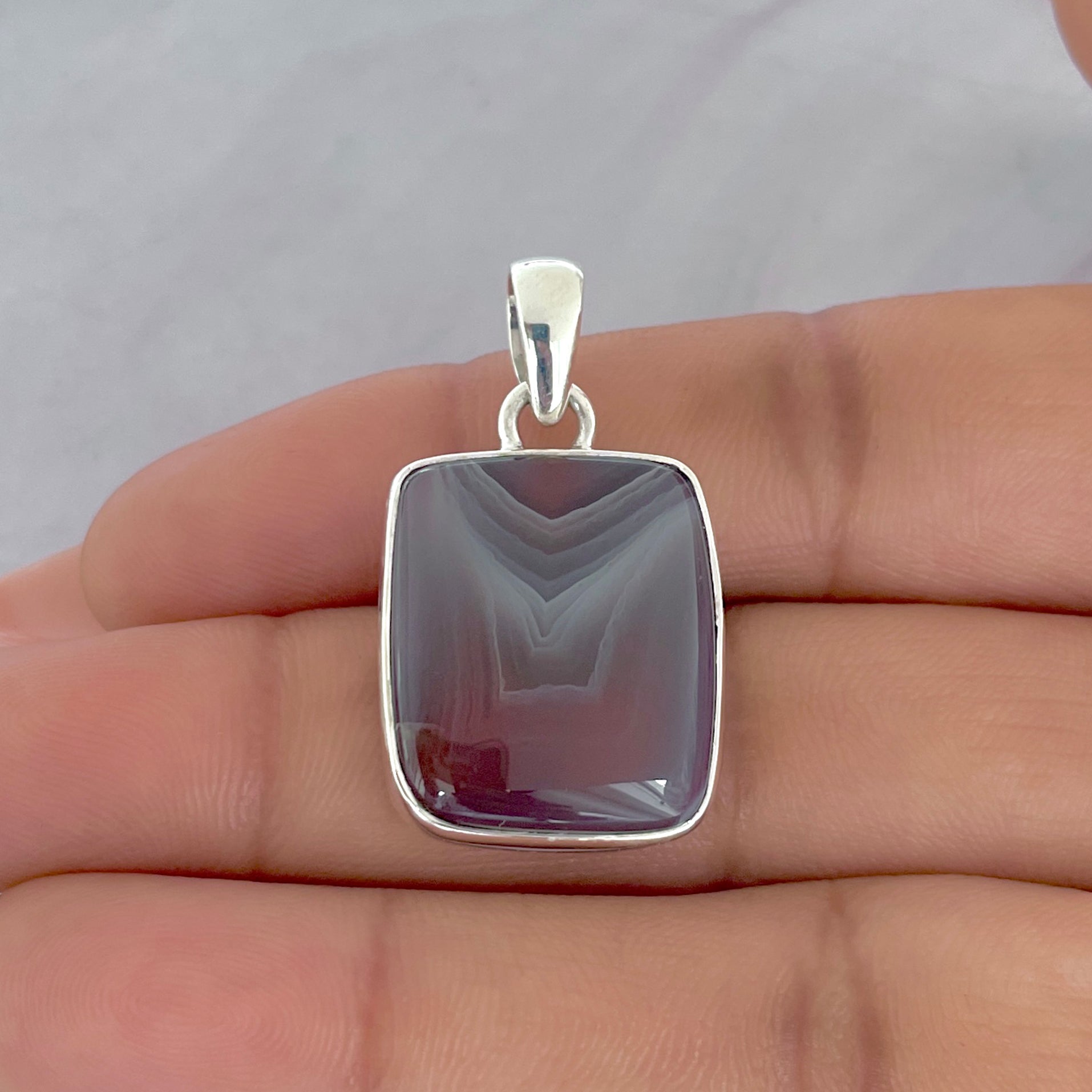Botswana Agate Pendant-(BWA-P-2.)