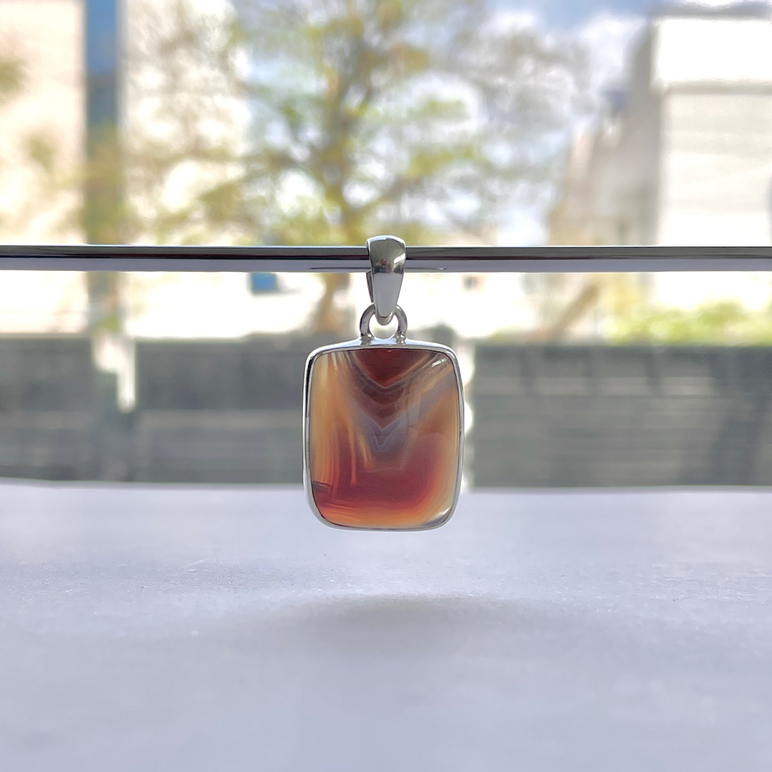 Botswana Agate Pendant-(BWA-P-2.)