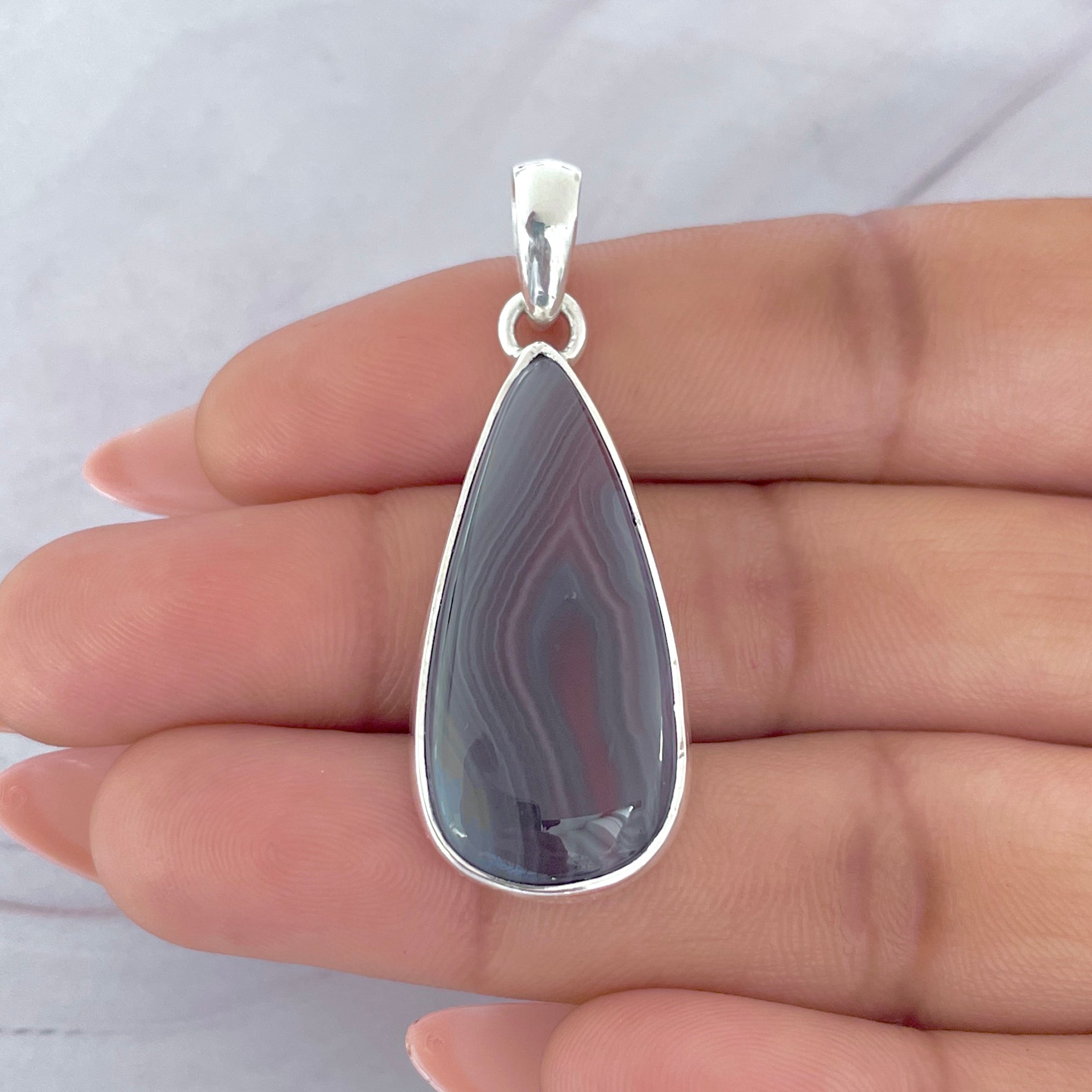 Botswana Agate Pendant-(BWA-P-25.)