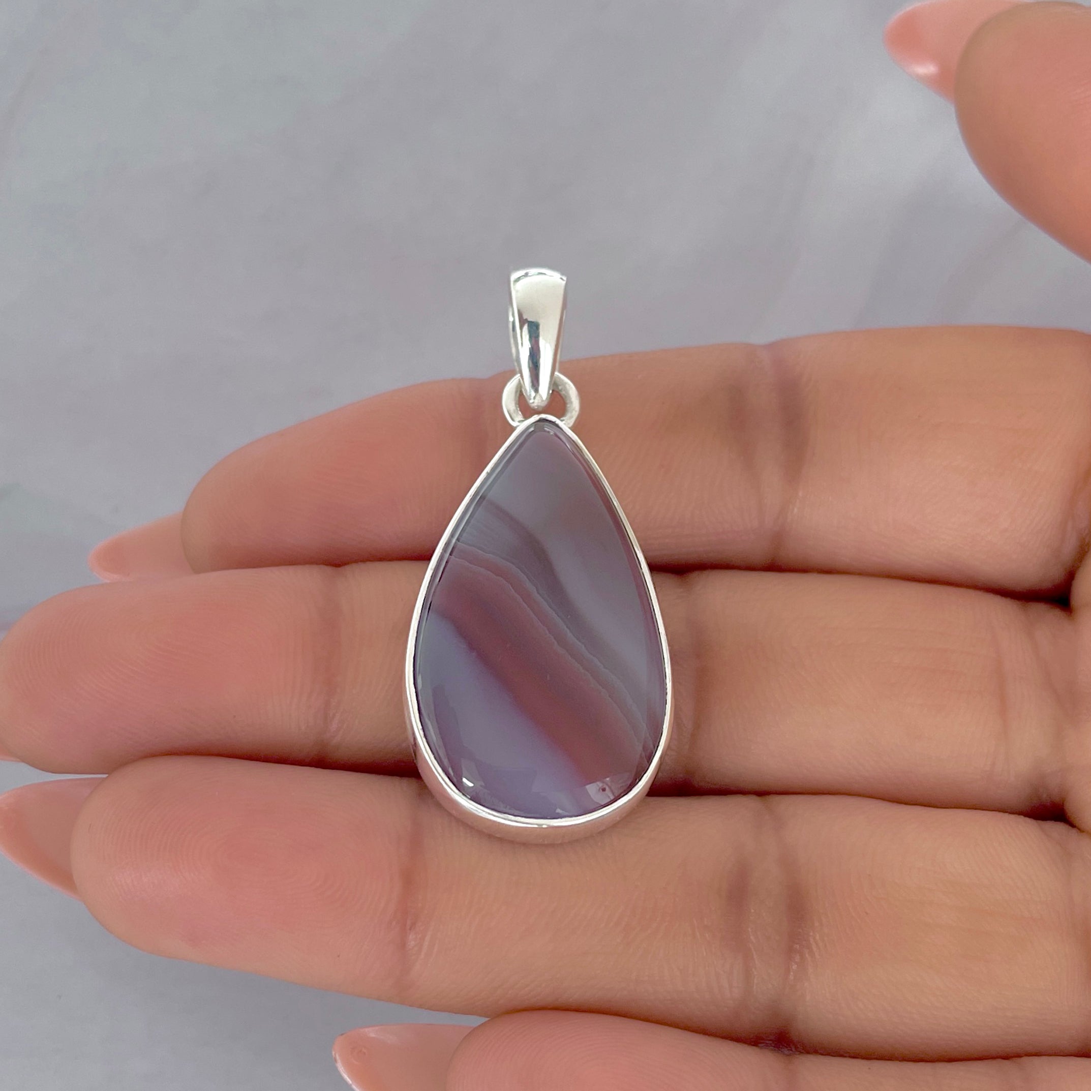 Botswana Agate Pendant-(BWA-P-3.)