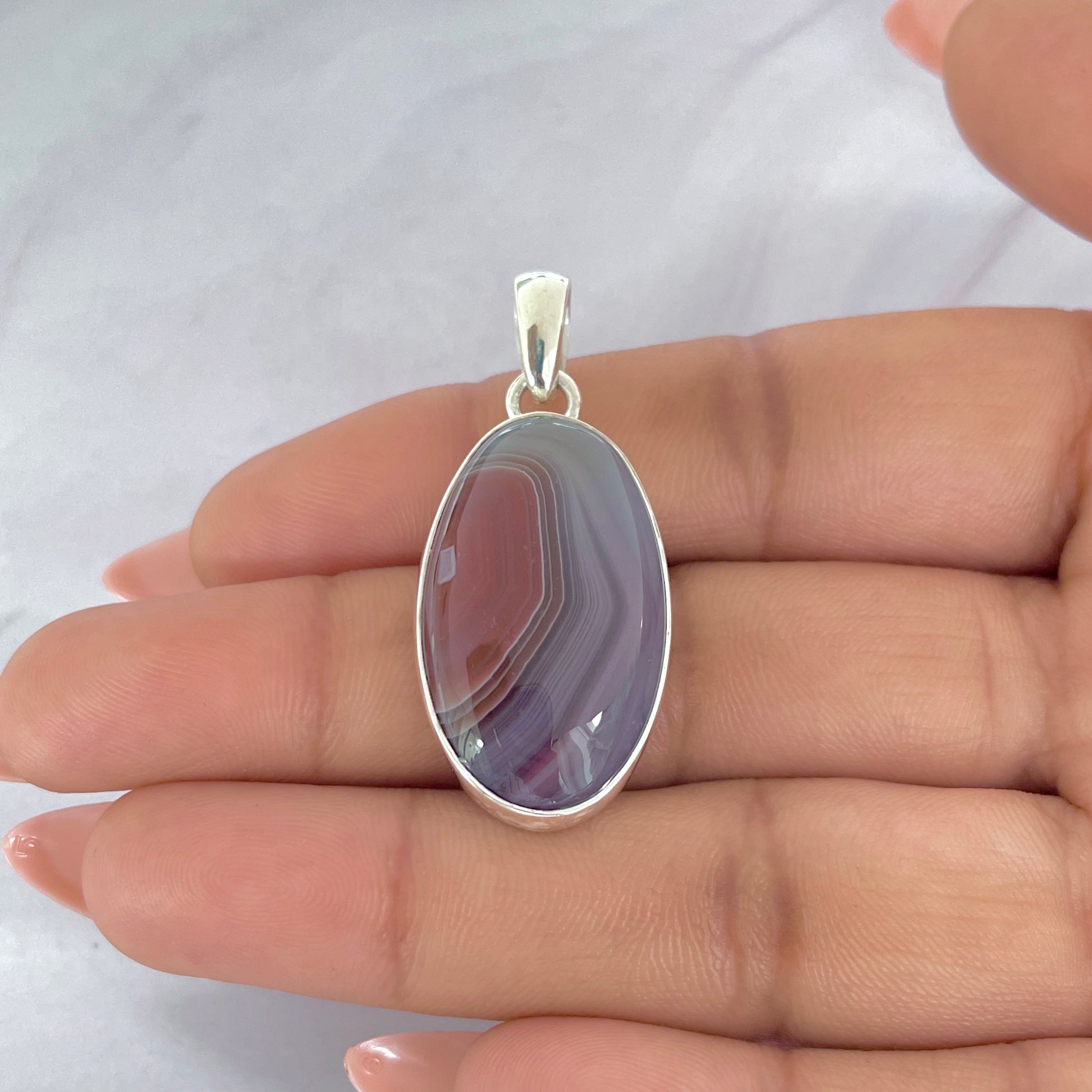Botswana Agate Pendant-(BWA-P-7.)
