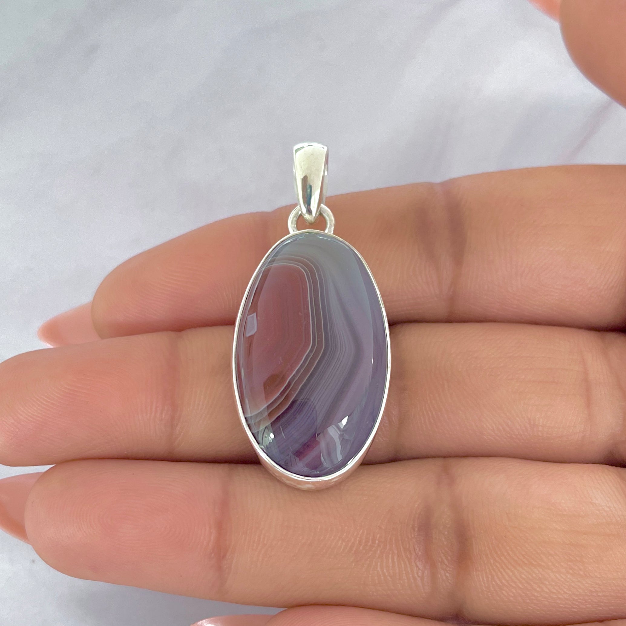Botswana Agate Pendant-(BWA-P-7.)