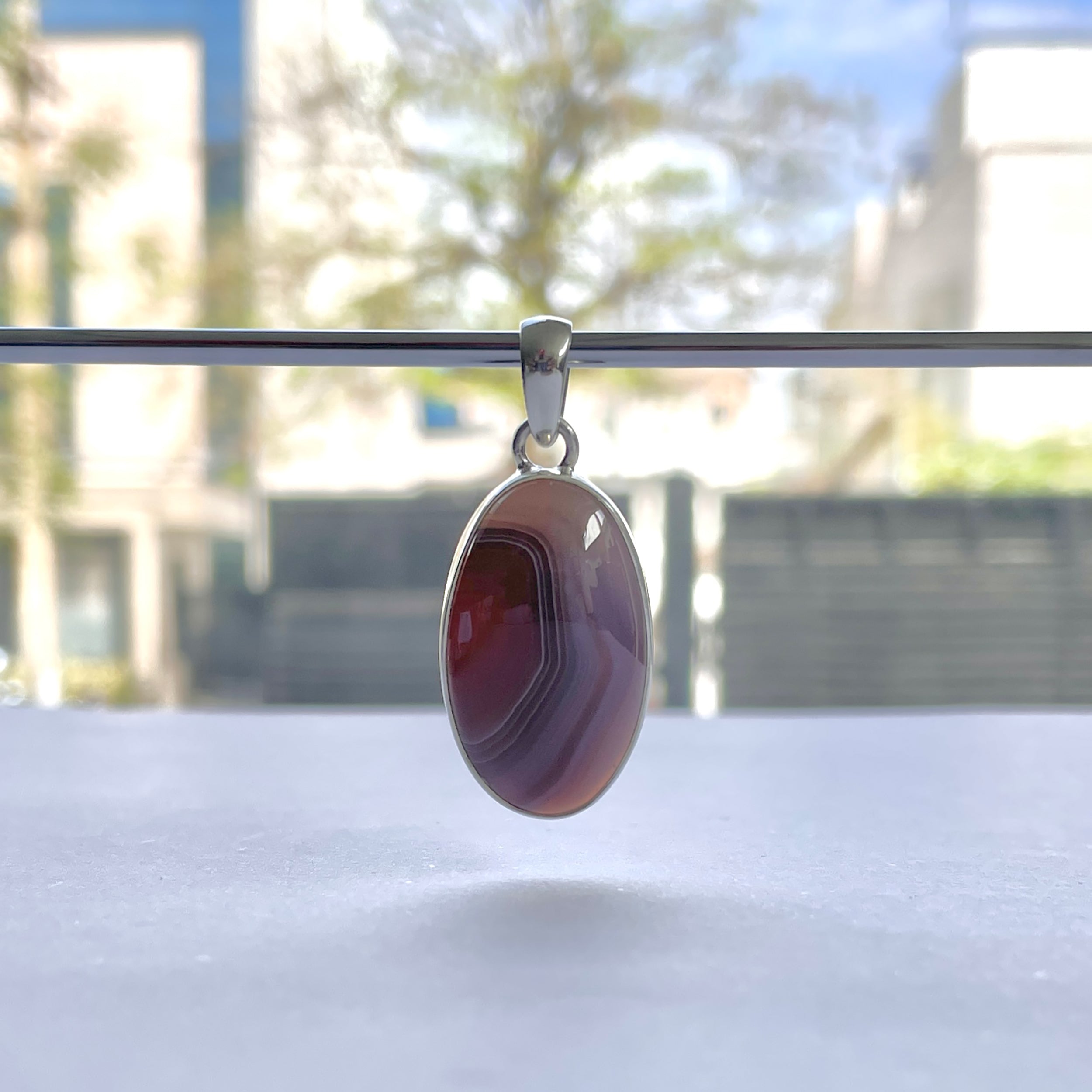 Botswana Agate Pendant-(BWA-P-7.)