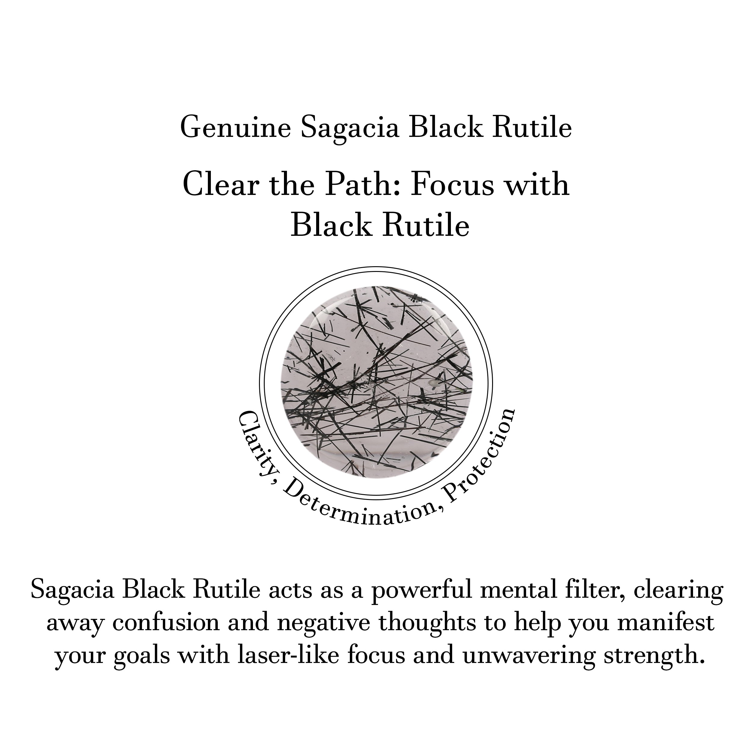Black Rutile Ring Size 8-(BLR-R-51.)