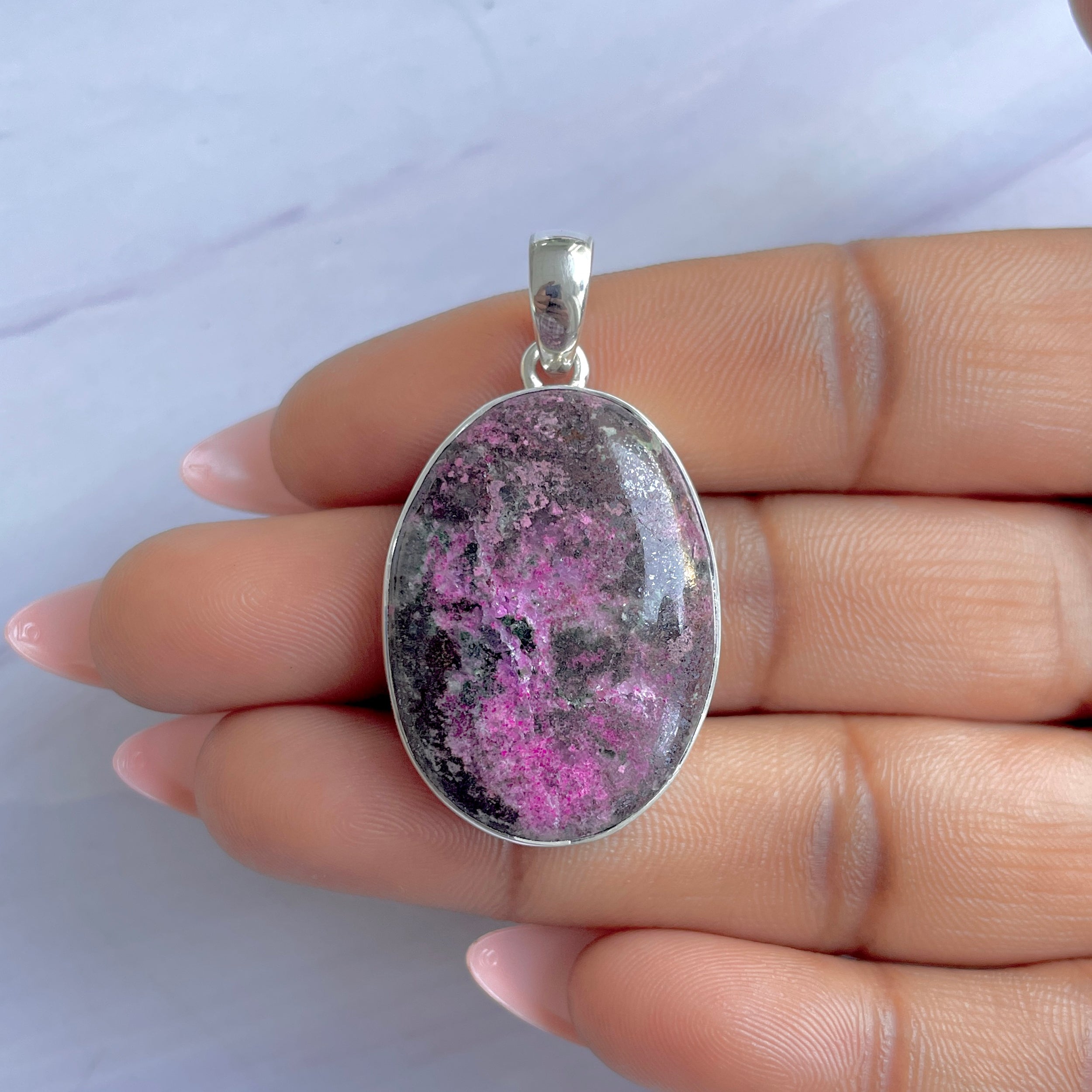 Cobalt Calcite Pendant-(CBC-P-42.)