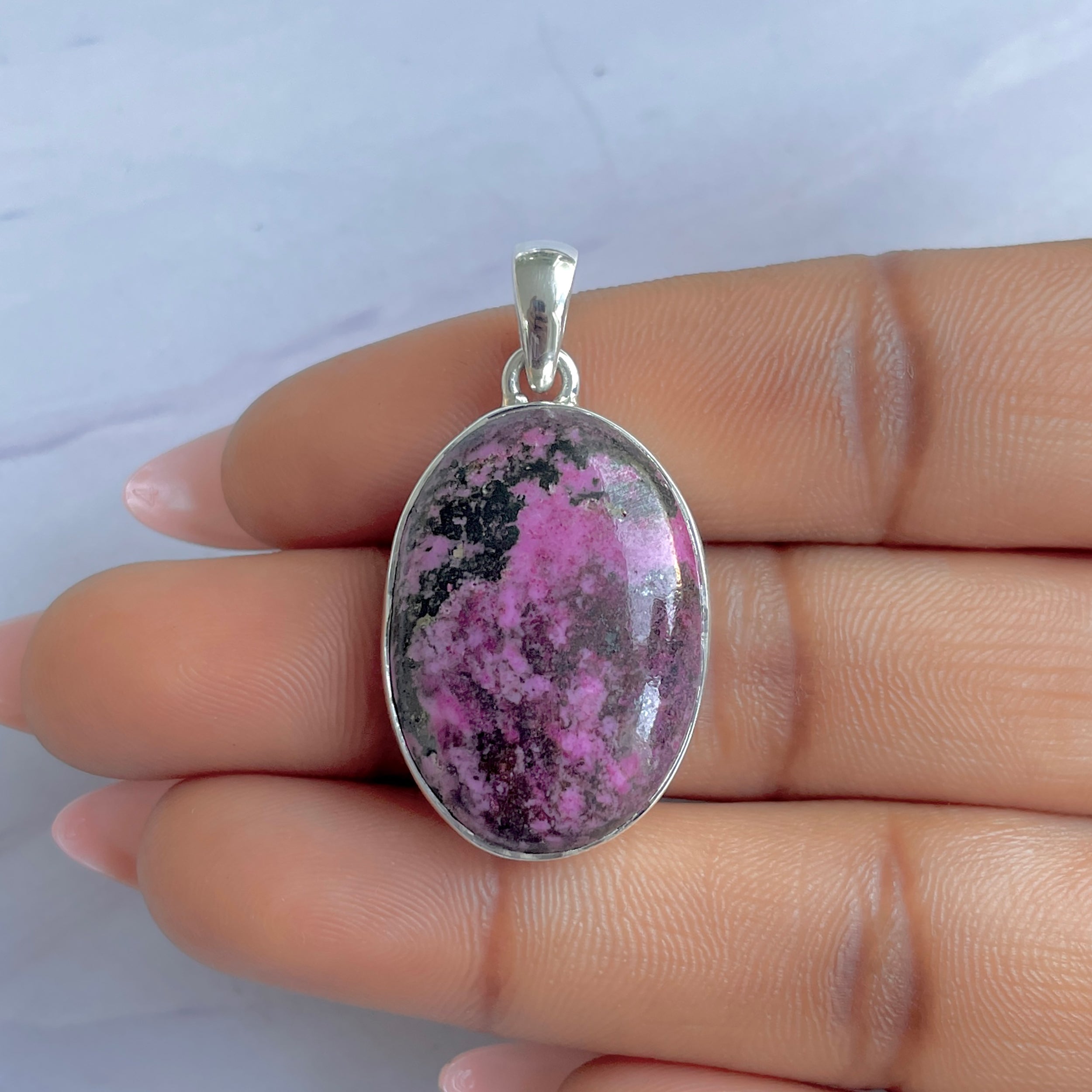 Cobalt Calcite Pendant-(CBC-P-50.)