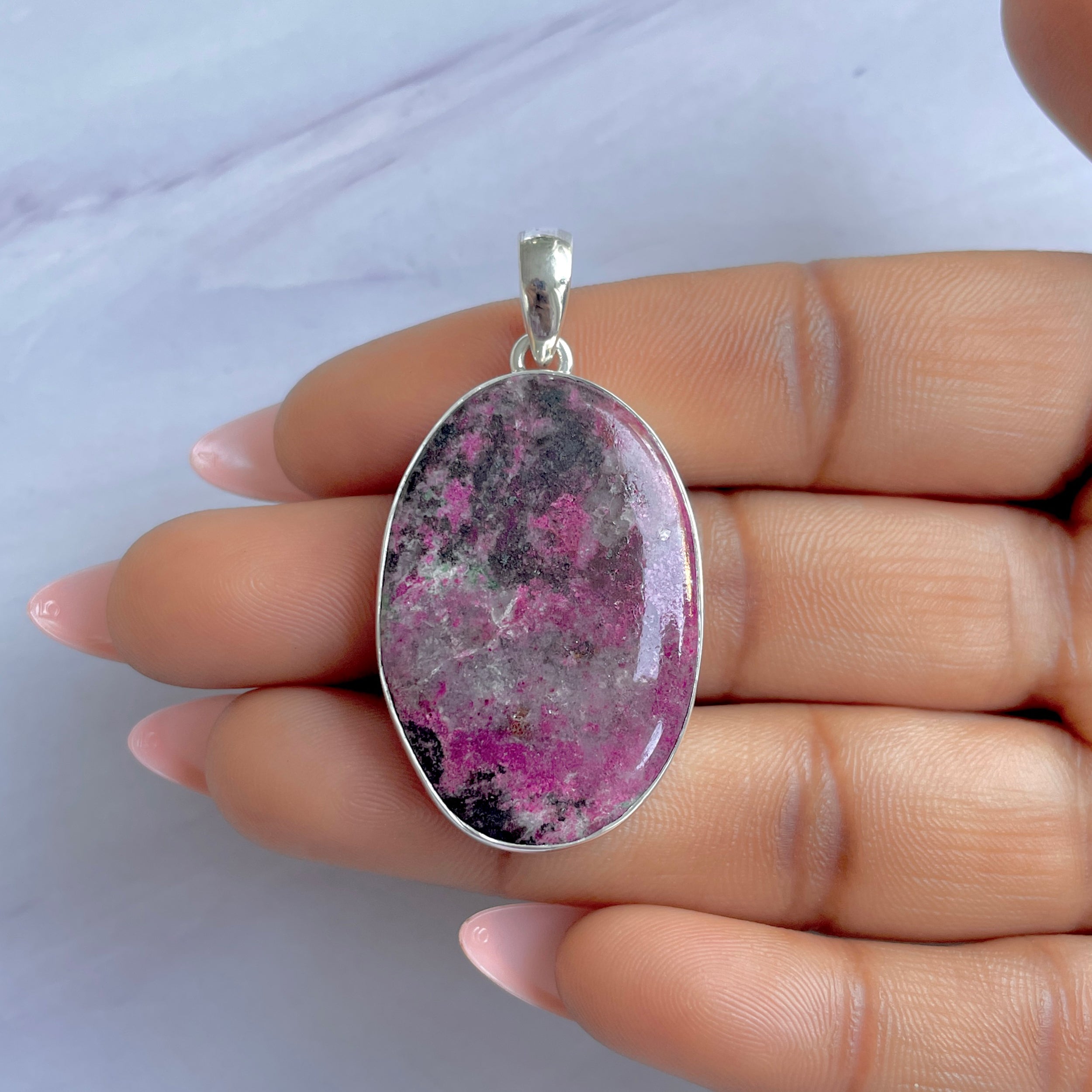Cobalt Calcite Pendant-(CBC-P-54.)