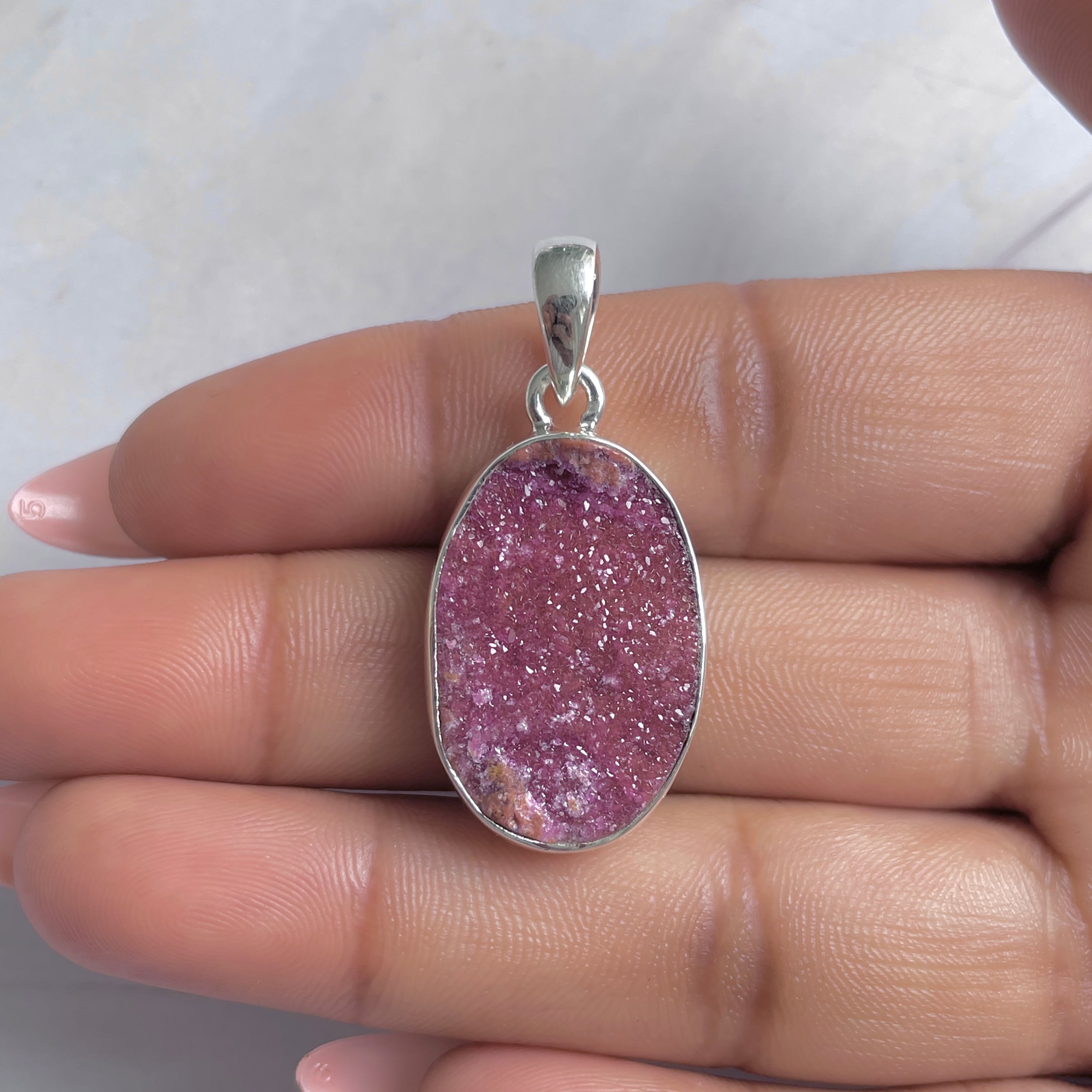 Cobalt Calcite Pendant-(CBC-P-60.)