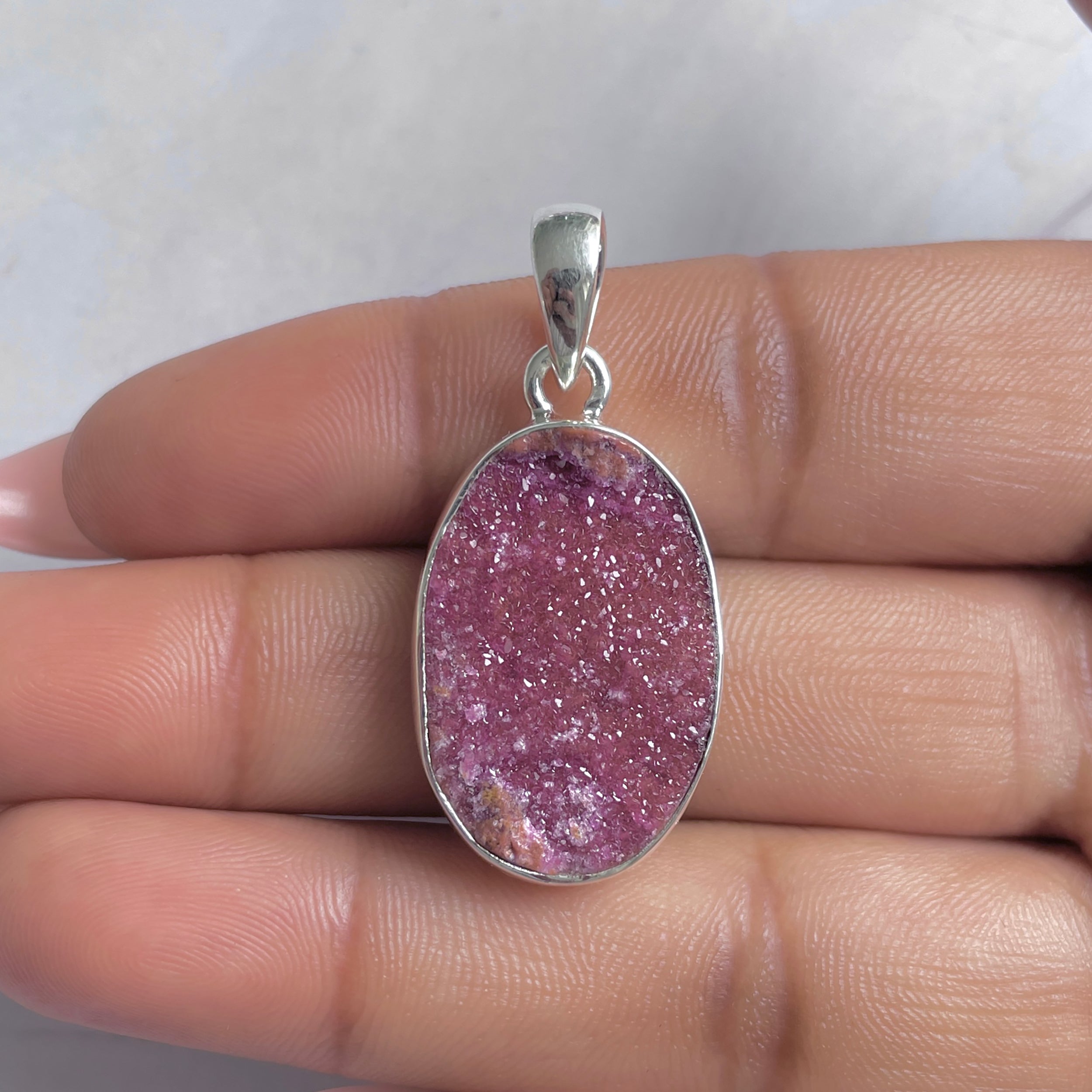 Cobalt Calcite Pendant-(CBC-P-60.)