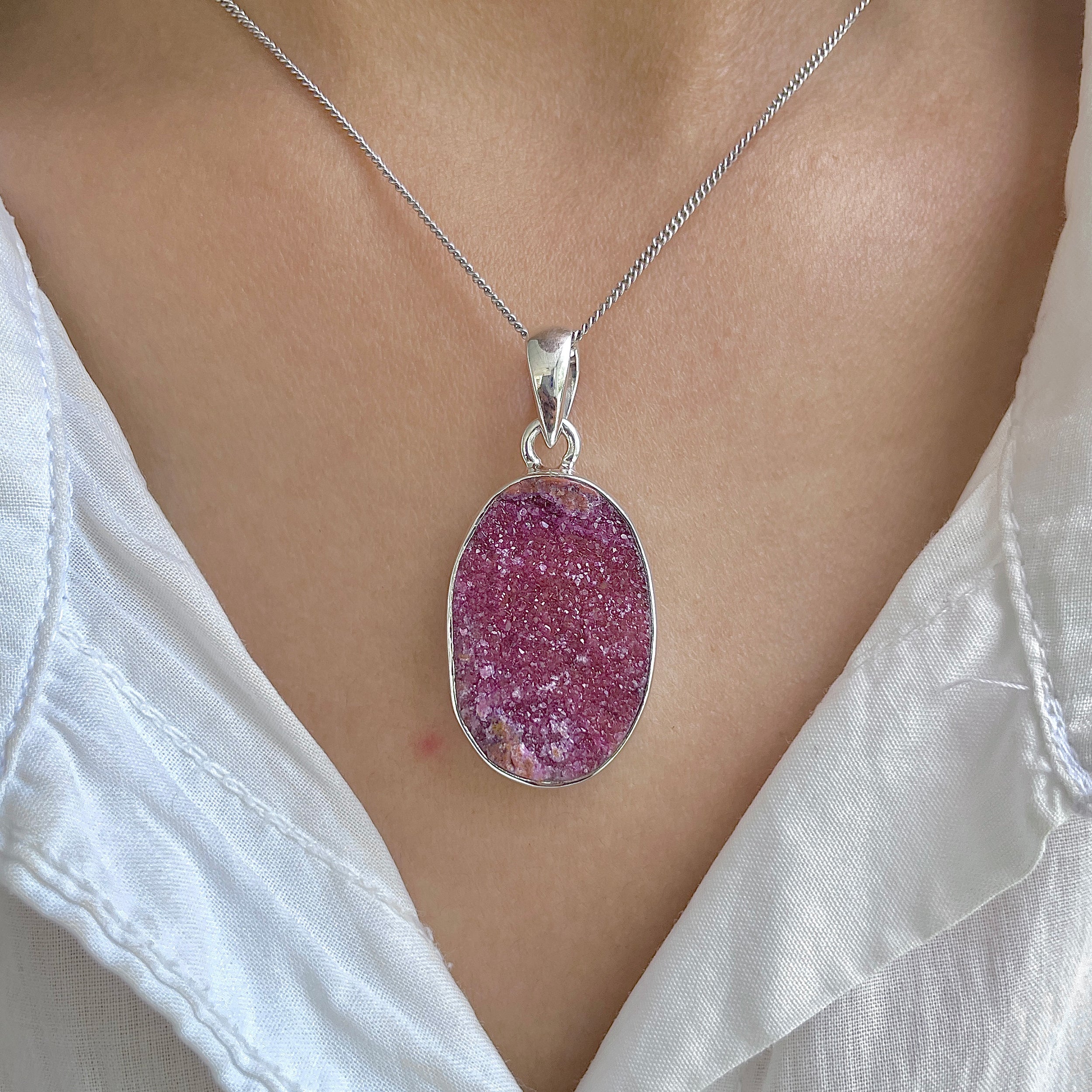 Cobalt Calcite Pendant-(CBC-P-60.)