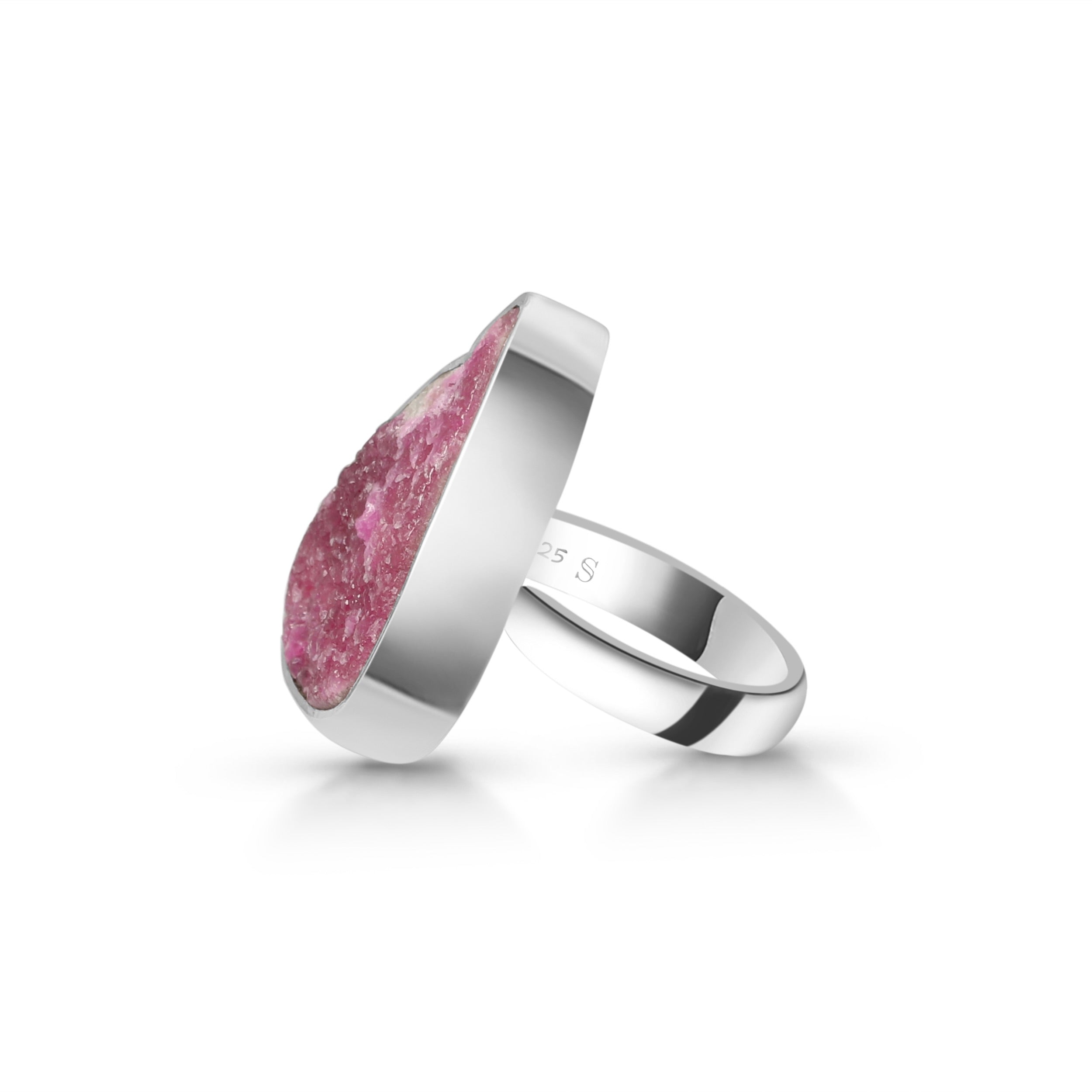 Cobalt Calcite Adjustable Ring-(CBC-R-19.)