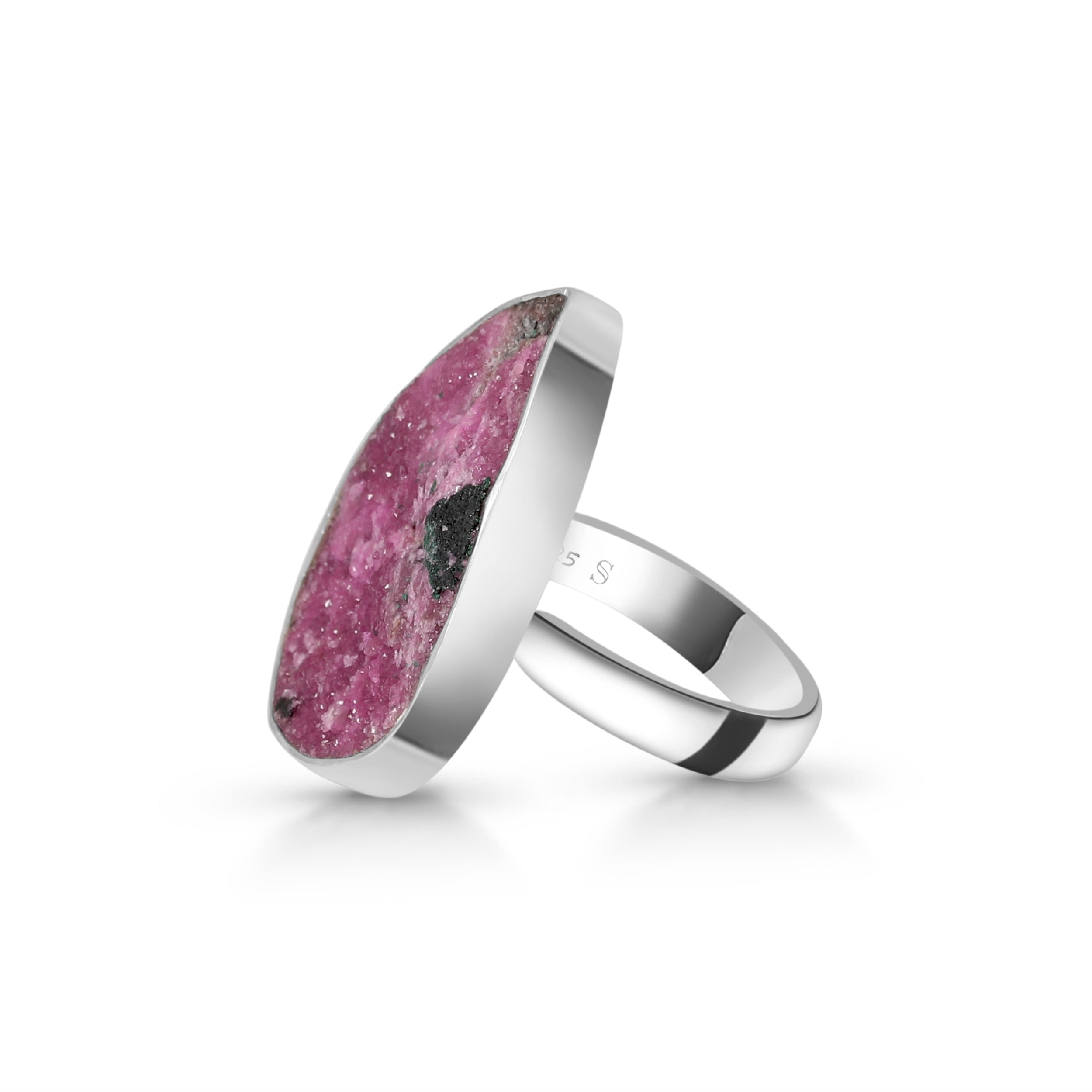 Cobalt Calcite Adjustable Ring-(CBC-R-20.)