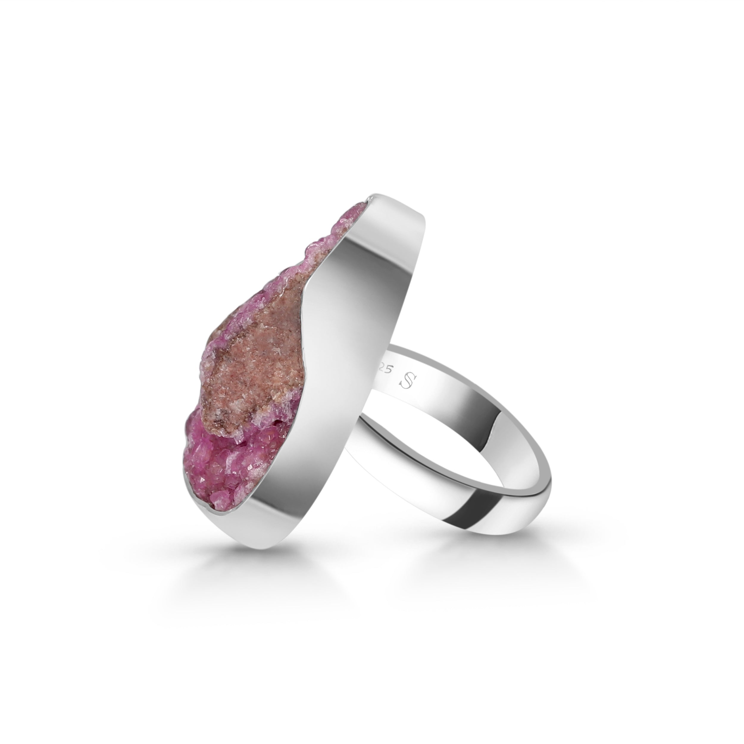 Cobalt Calcite Adjustable Ring-(CBC-R-23.)