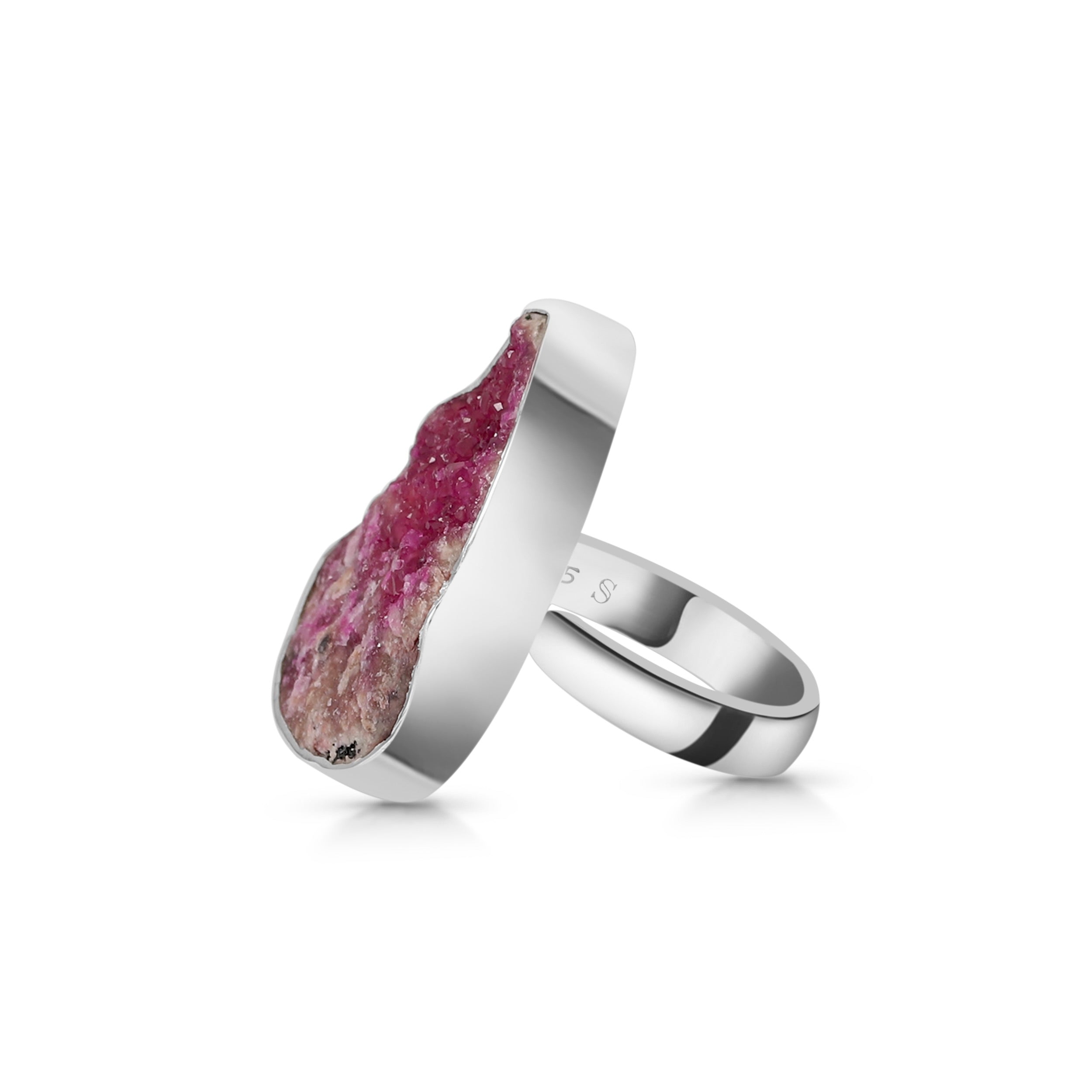 Cobalt Calcite Adjustable Ring-(CBC-R-26.)