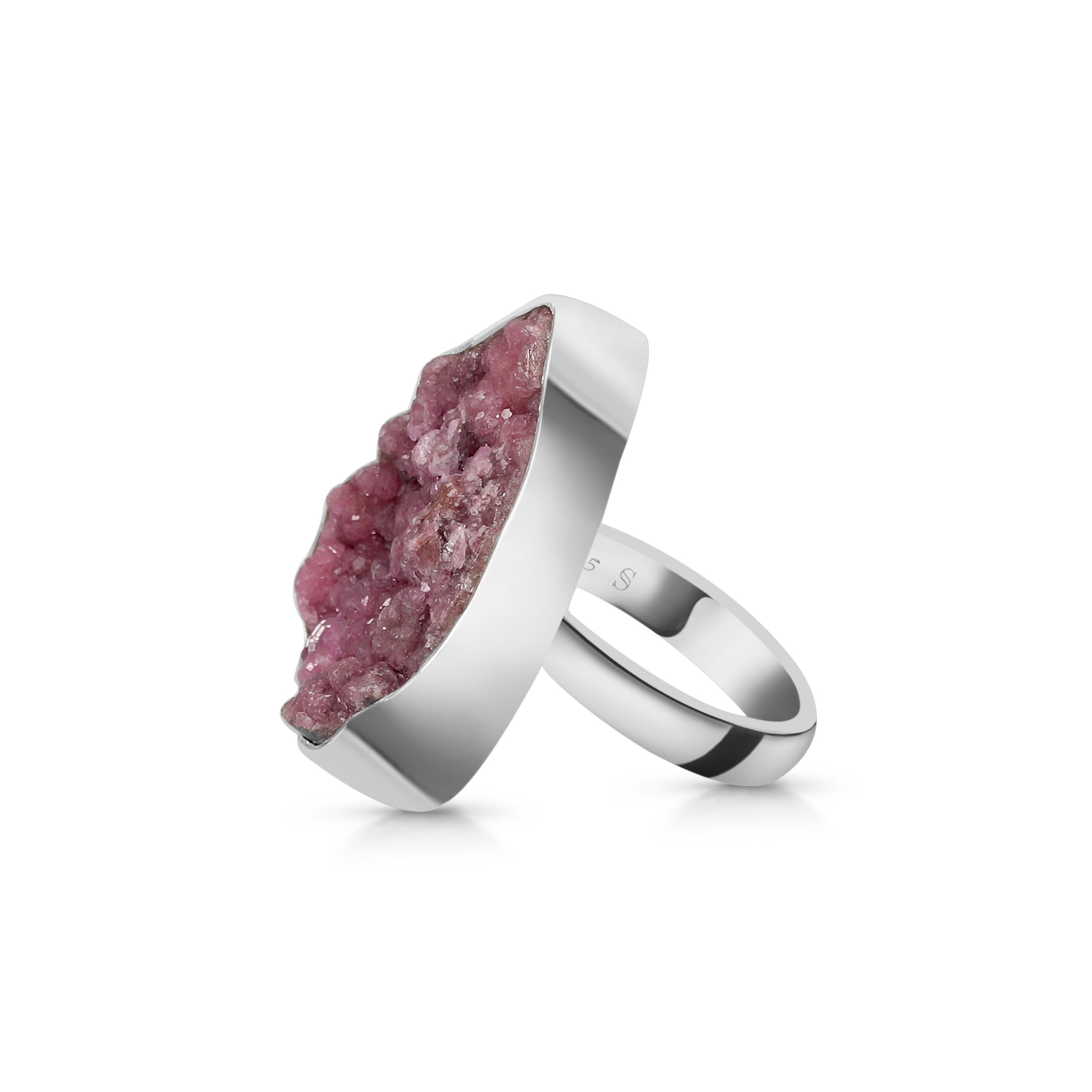 Cobalt Calcite Adjustable Ring-(CBC-R-30.)