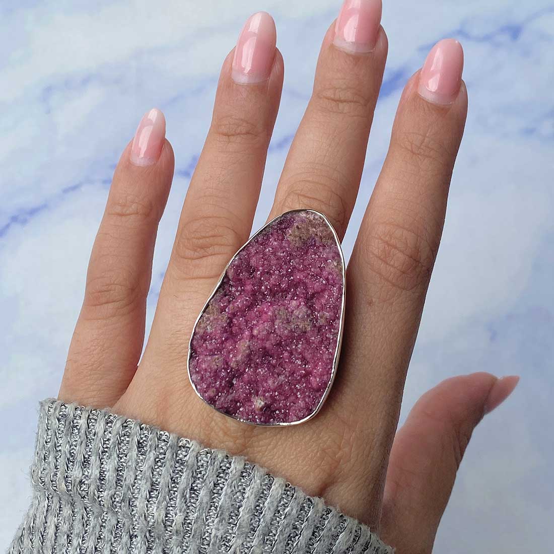 Buy Cobalt Calcite Rings Collection Online | Sterling Silver Cobalt ...